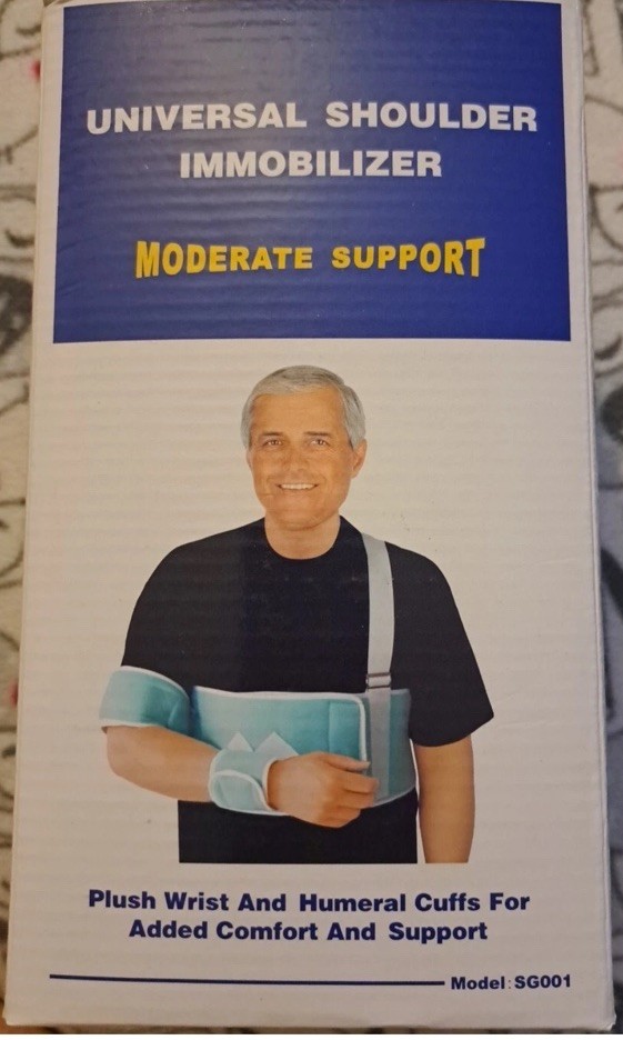 UNIVERSAL SHOULDER IMMOBILIZER MODERATE SUPPORT – MODEL SG001 – UP TO 52″ CHEST