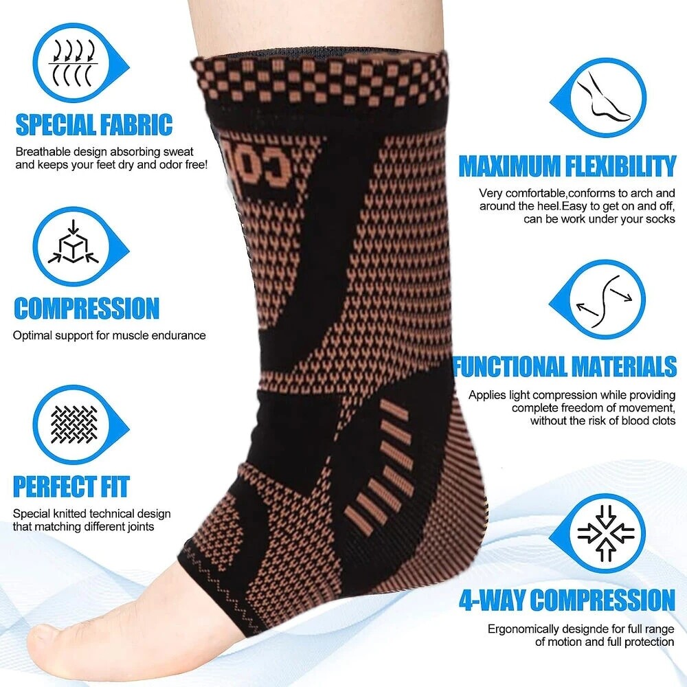 Ankle Support Protector Compression Sleeve Brace Orthosis Tobillera Deportiva JK