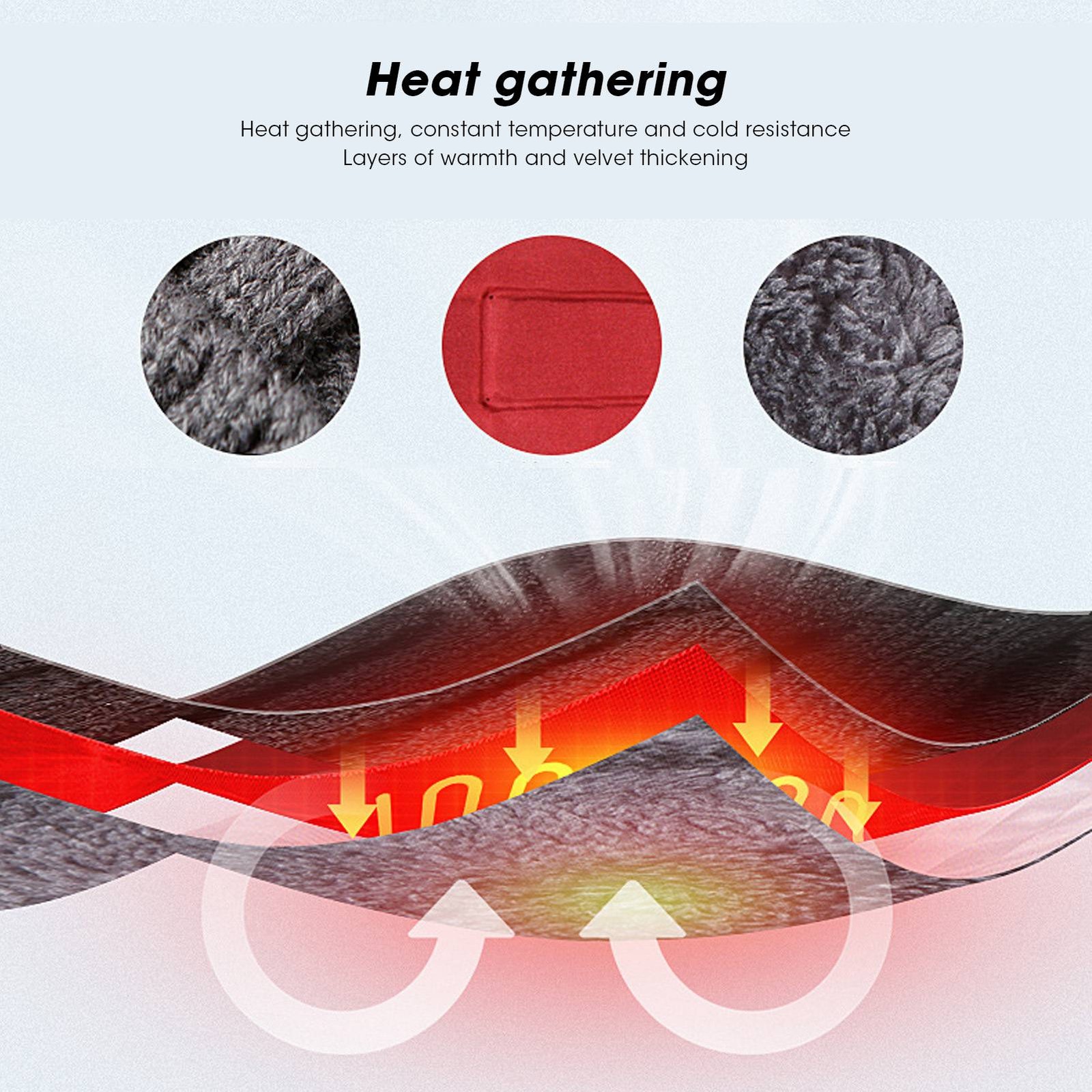 USB Electric Heated Hat Warm Winter Skiing Hat Gris