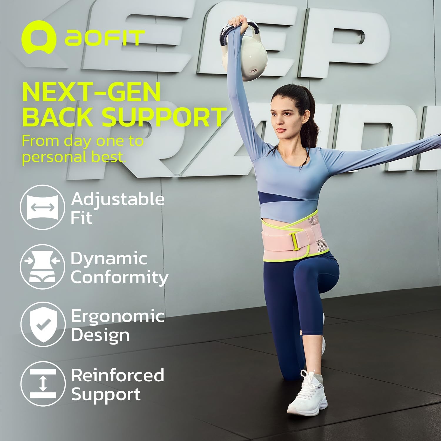 Back Brace for Lower Back Pain Relief, 8X Powerful Support System,Lumbar Supp…