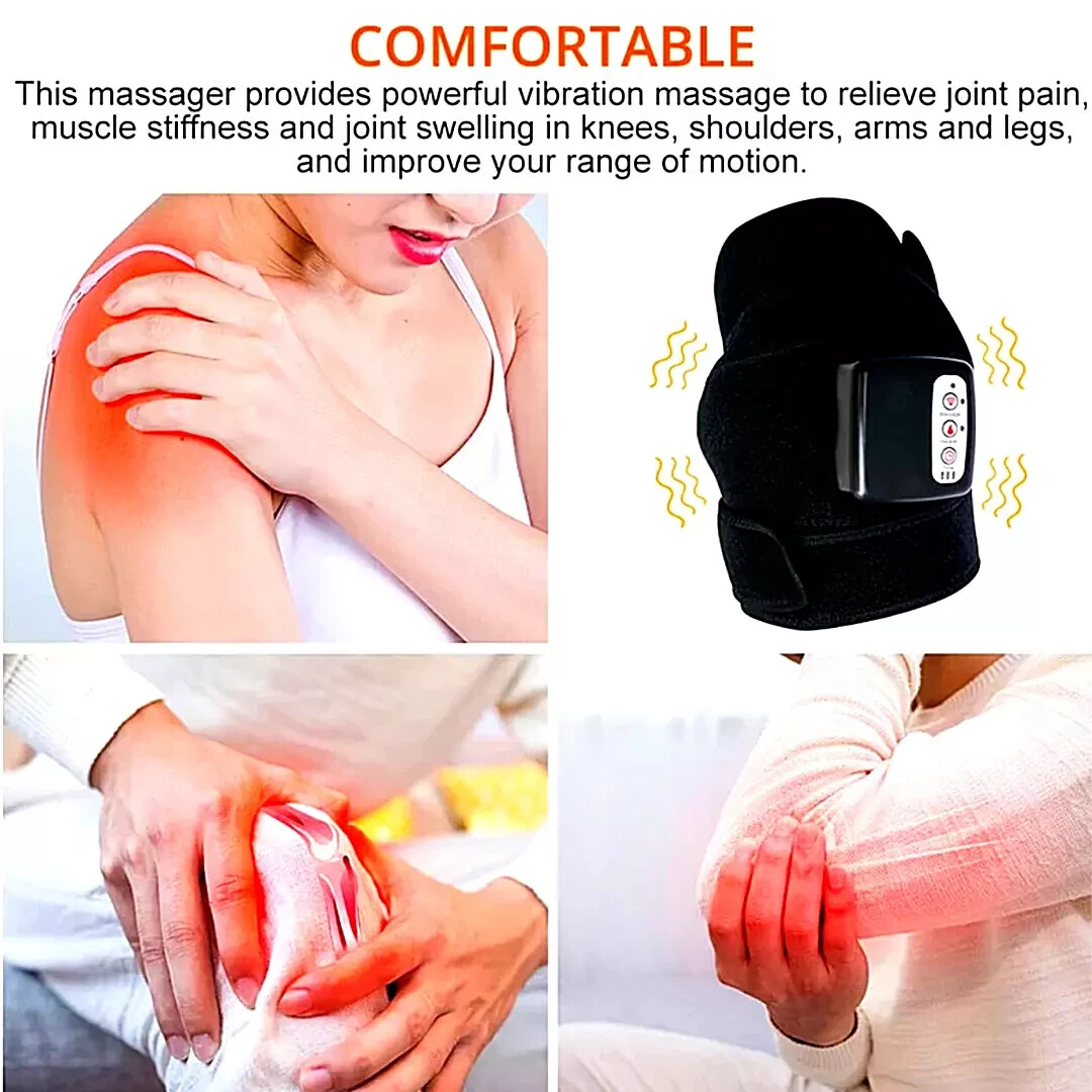 3in1 Electric Heated Vibration Knee Joint Elbow Pad Shoulder Wrap Brace Massage