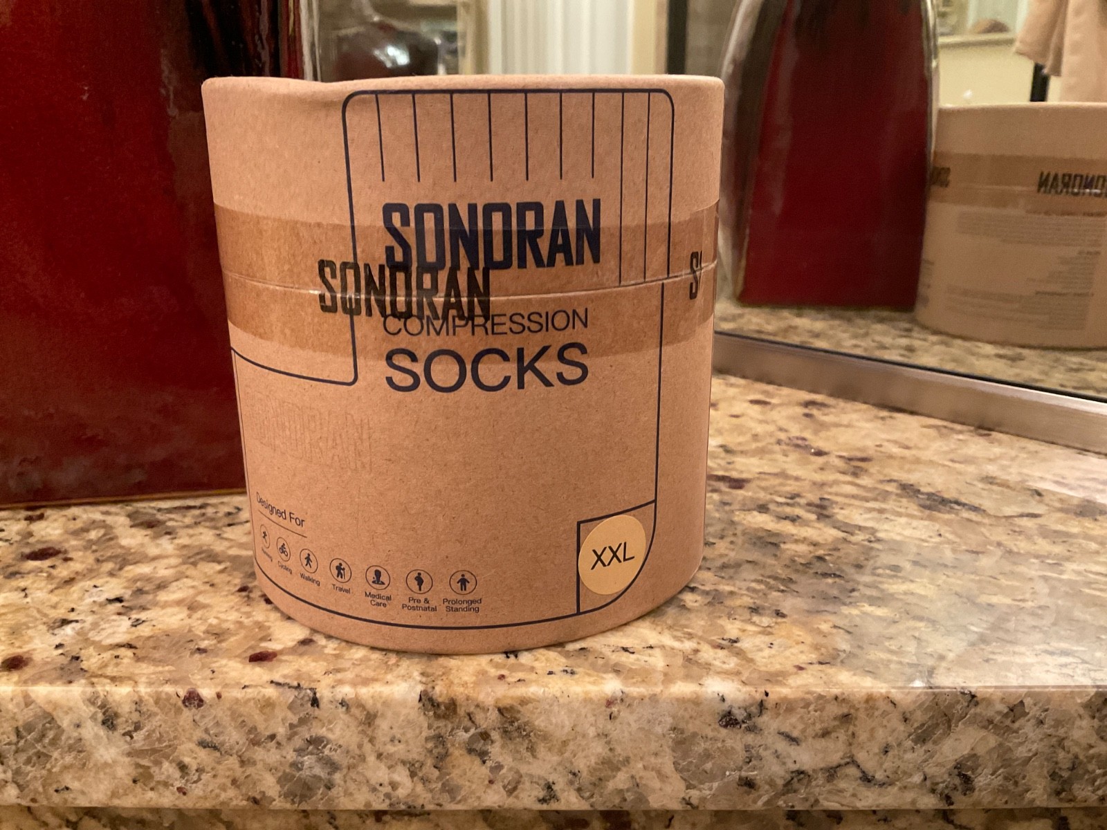 NEW SONORAN 2 Pairs Compression Socks Men Women Size XXL Black/Gray