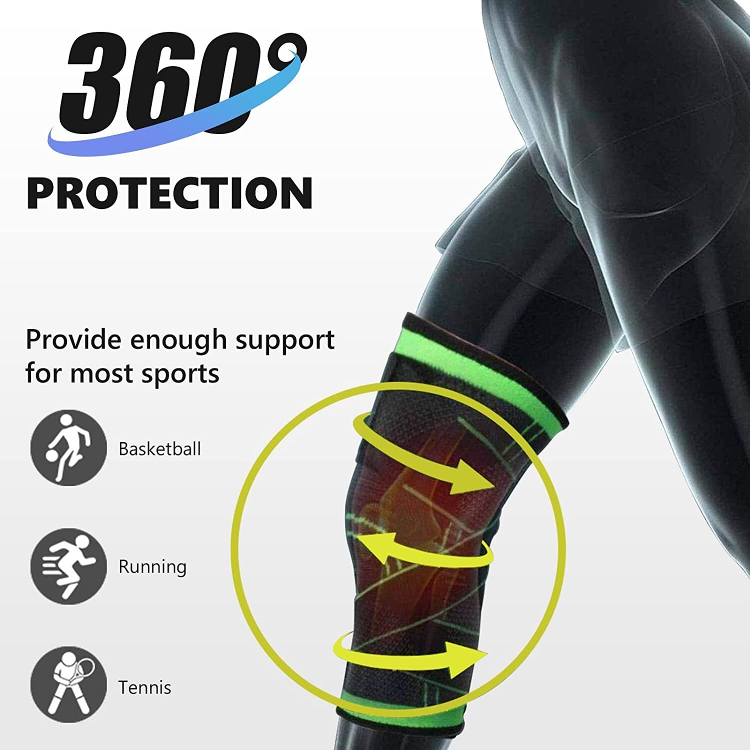 Knee Pads Knee Sleeve Compression Brace Support Arthritis Joints Protector Sport