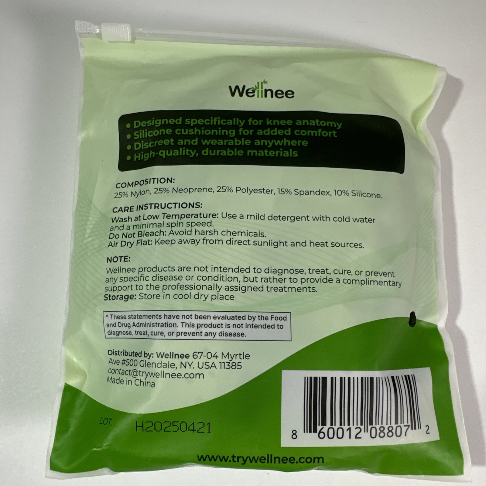 Wellnee Knee Brace For All Day Knee Discomfort Relief. One Size Fits All