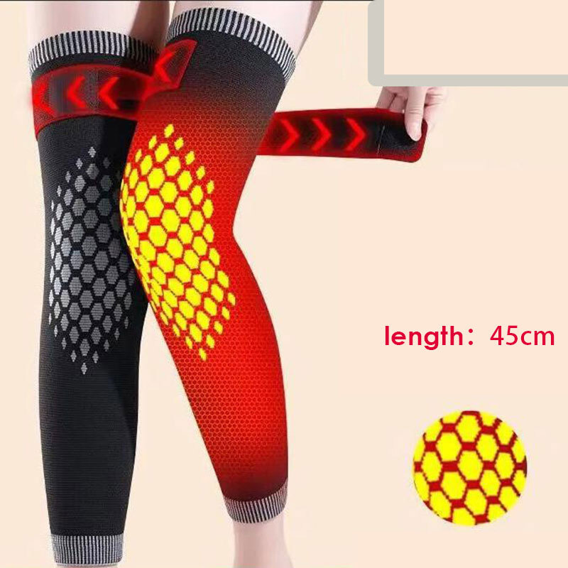 1 Pair Knee Massager Self-heating Support Knee Pad Warm Knee-joint Anti-slip