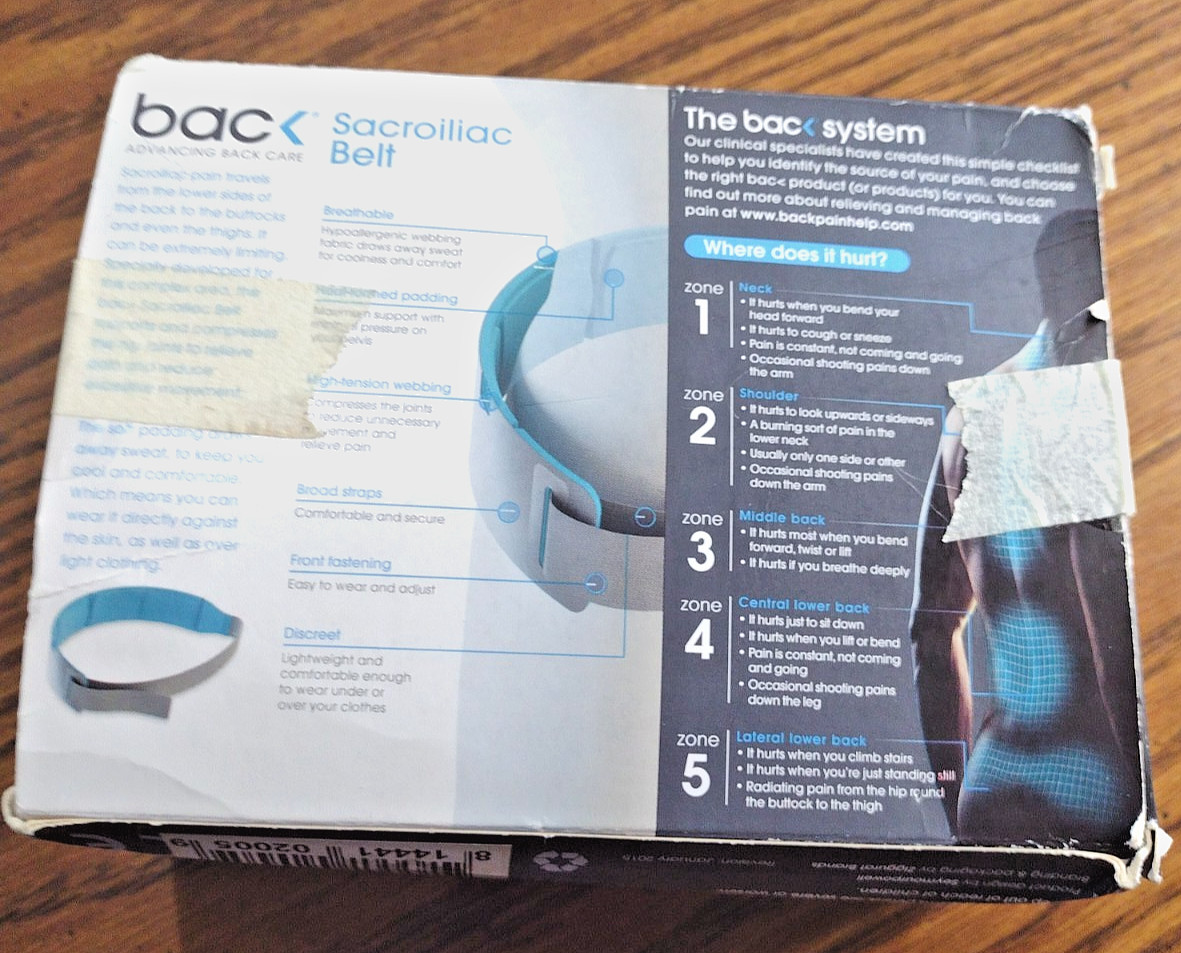 Back Advancing Back Care Sacroiliac Belt – Zone 5 – S-M