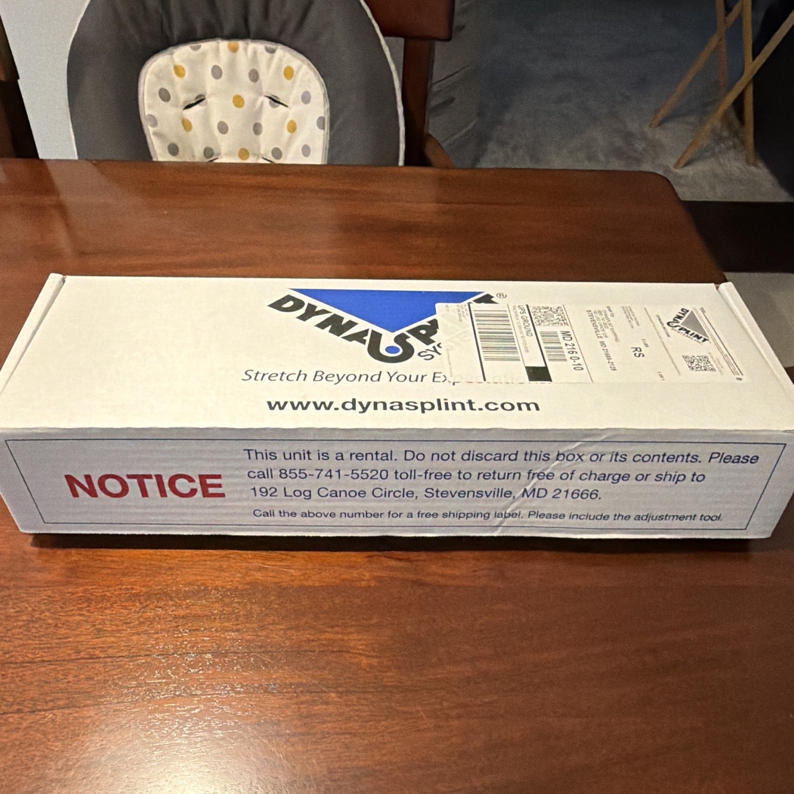 Dynasplint Systems RS Orthopedic Splint Brace Device MD 216 0-10 Blue/White