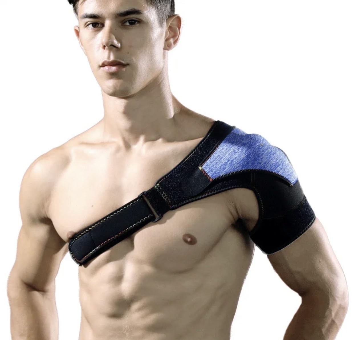 Adjustable Shoulder Brace & Arm Sling for Rotator Cuff Pain Relief – Black Neopr