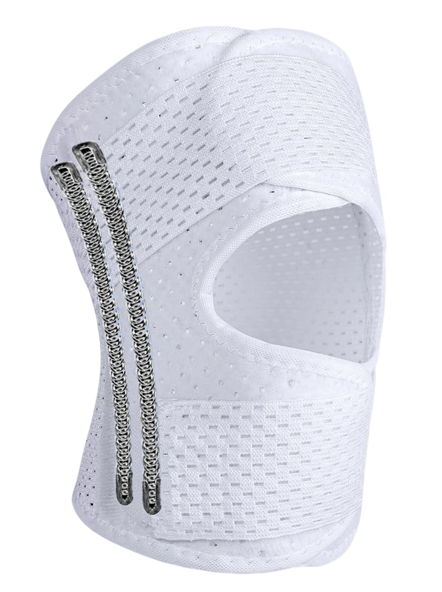 Knee Braces for Women Men Pain ACL X-Large, White-Left