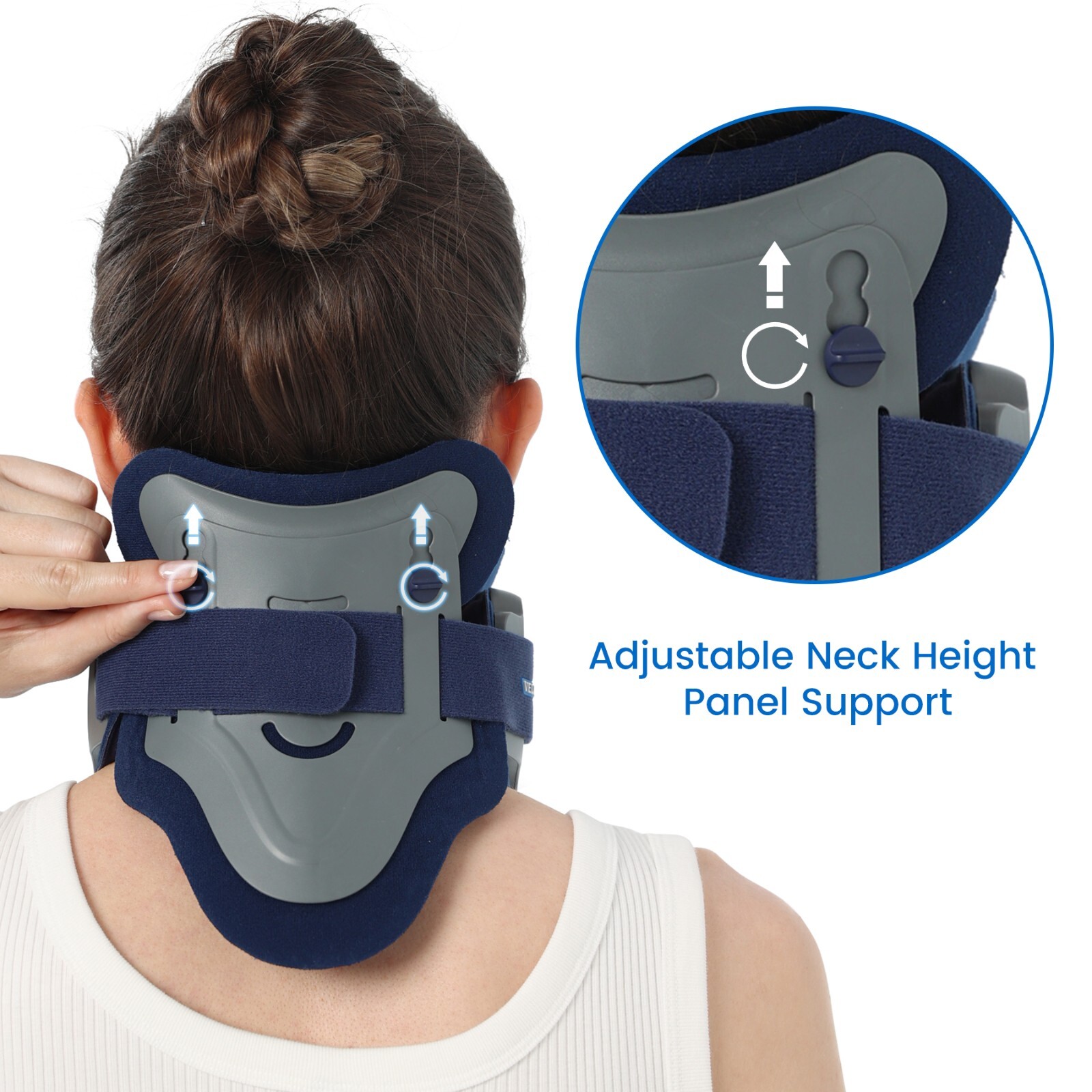 VELPEAU Cervical Neck Traction Device-Adjustable Neck Stretcher Collar