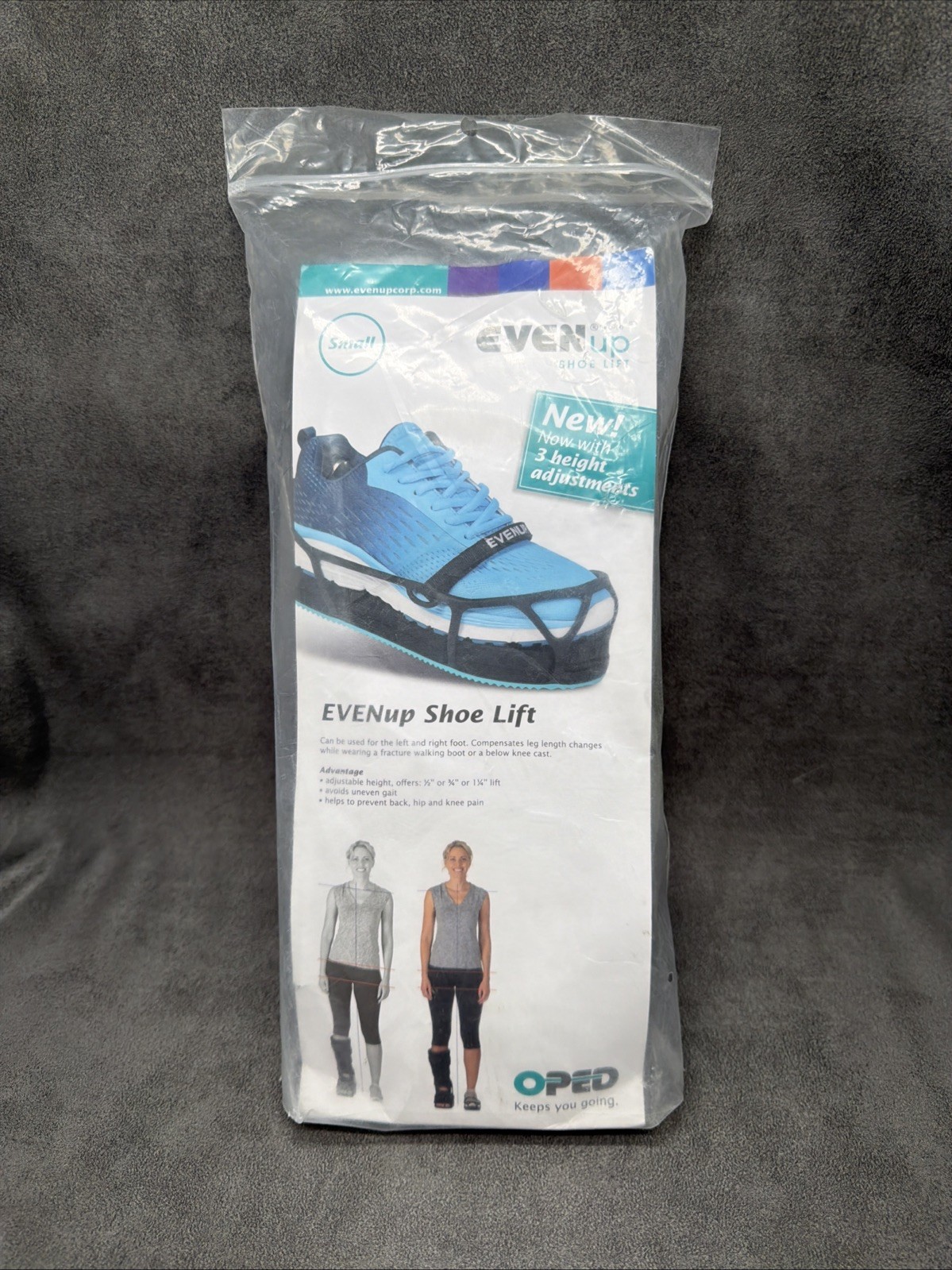 OPED EVENup Shoe Lift Balancer Leveler Size Small 3 Height Adjustments