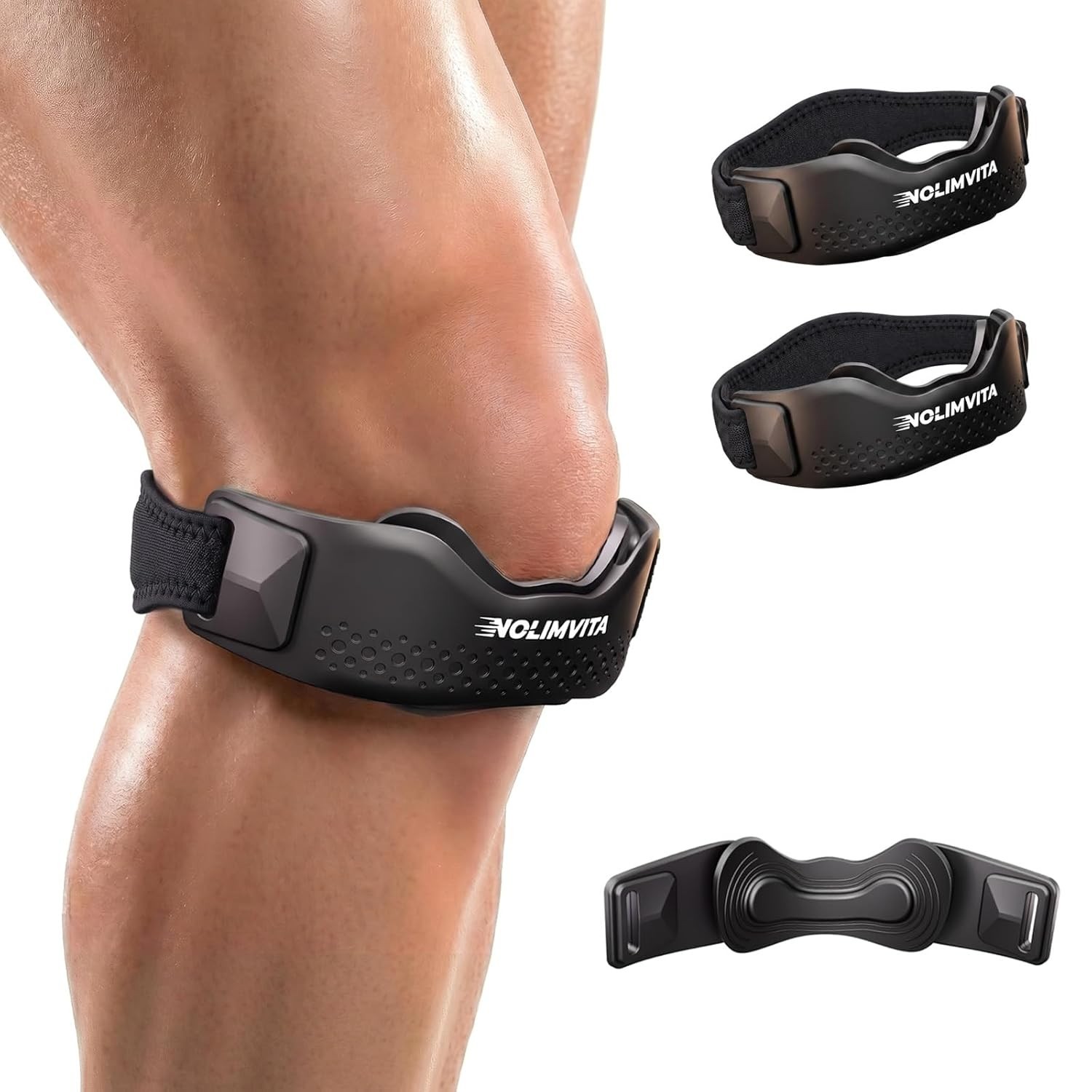 Patellar Tendon Support Strap, 2 Pack Knee Strap with Dual-Length Adjustable …