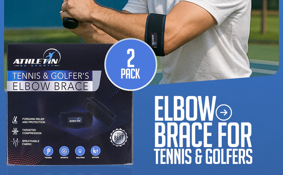 Elbow Compression Strap for Tennis & Golf Athletes | Athletin Be Sporty