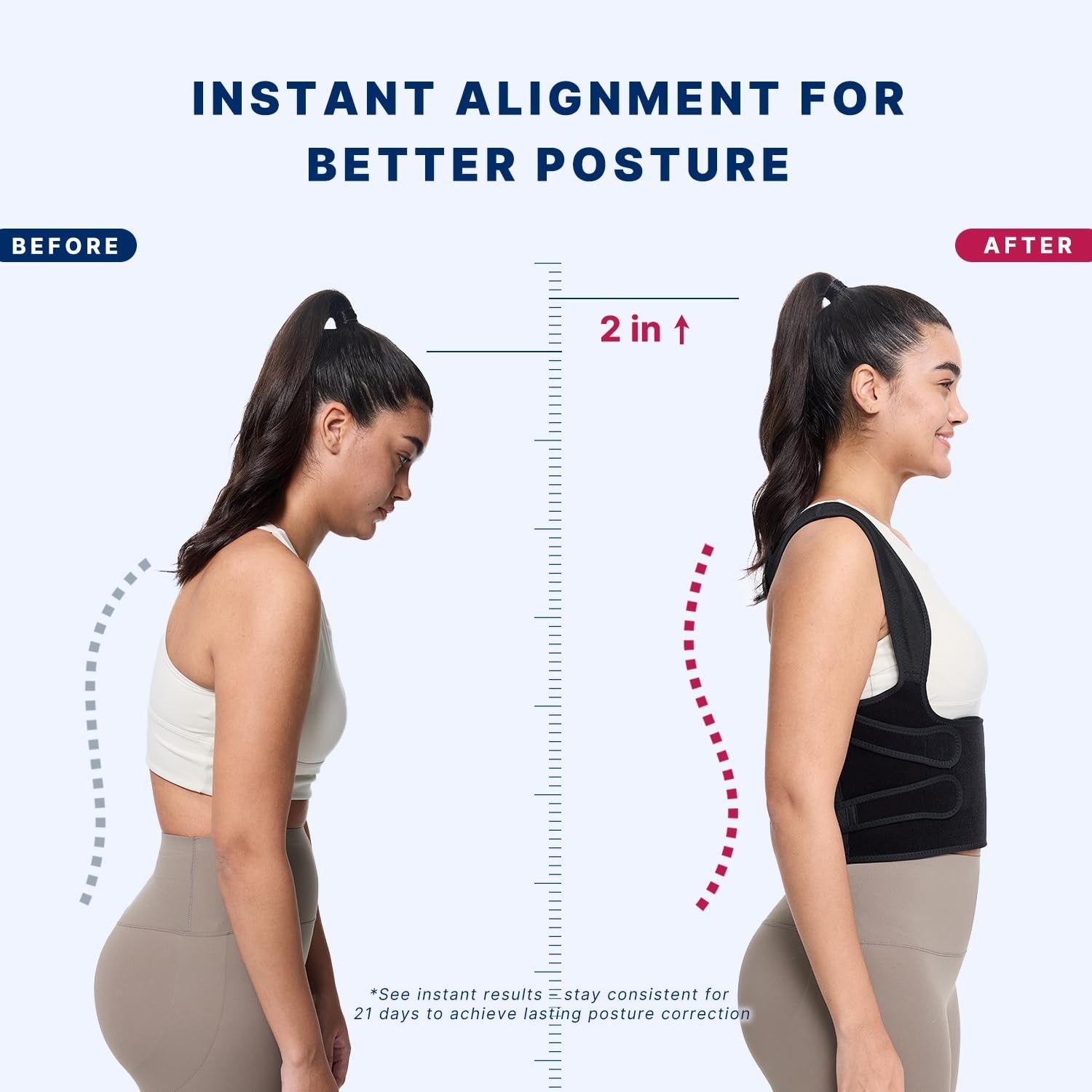 Fit Geno Back Brace Posture Corrector Black Size S (Waist 26–34″) Unisex