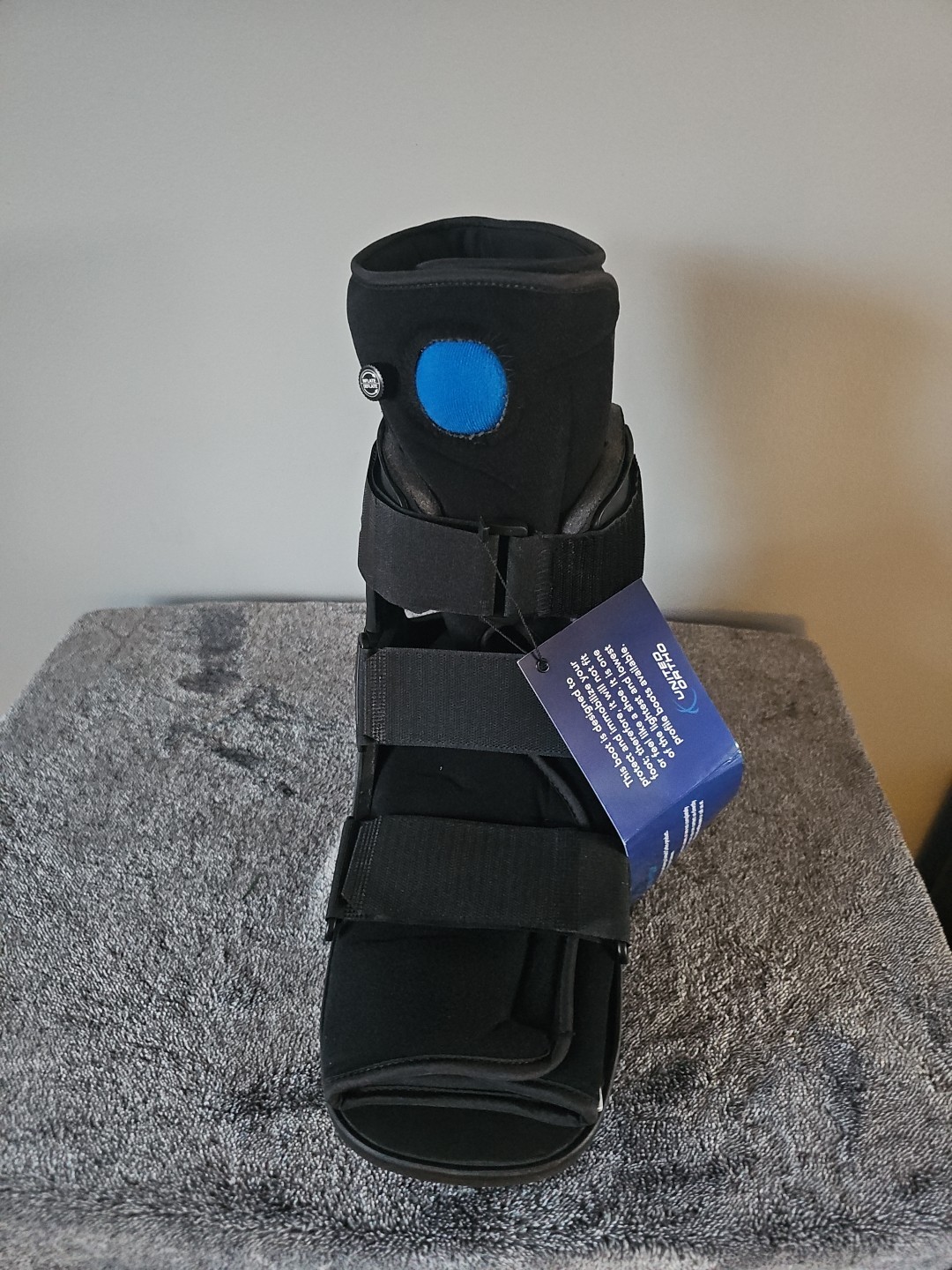 New United Ortho Short Air Cam Walker Fracture Boot, Extra Large, Black