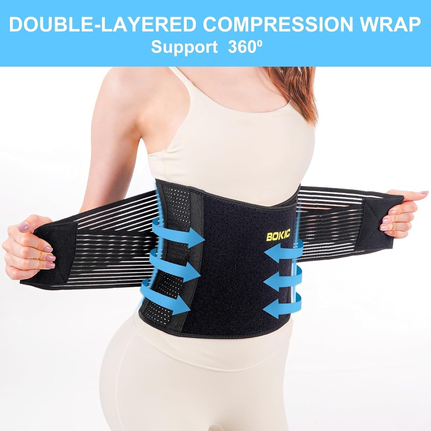 Back Brace XXXL Men Women Lumbar Support Sciatica Relief Work Lifting Black Belt