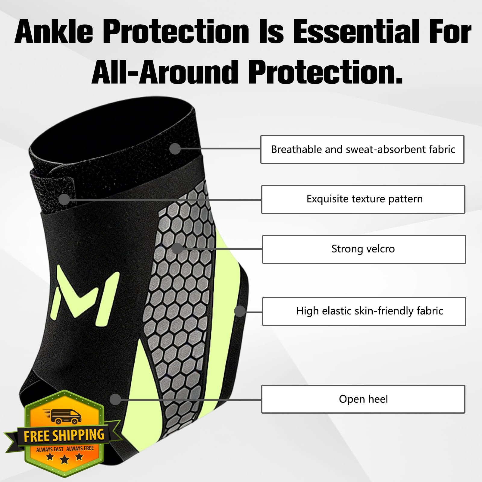 2 Pack Ankle Brace Lace Up Stabilizer Gray Men Women Support