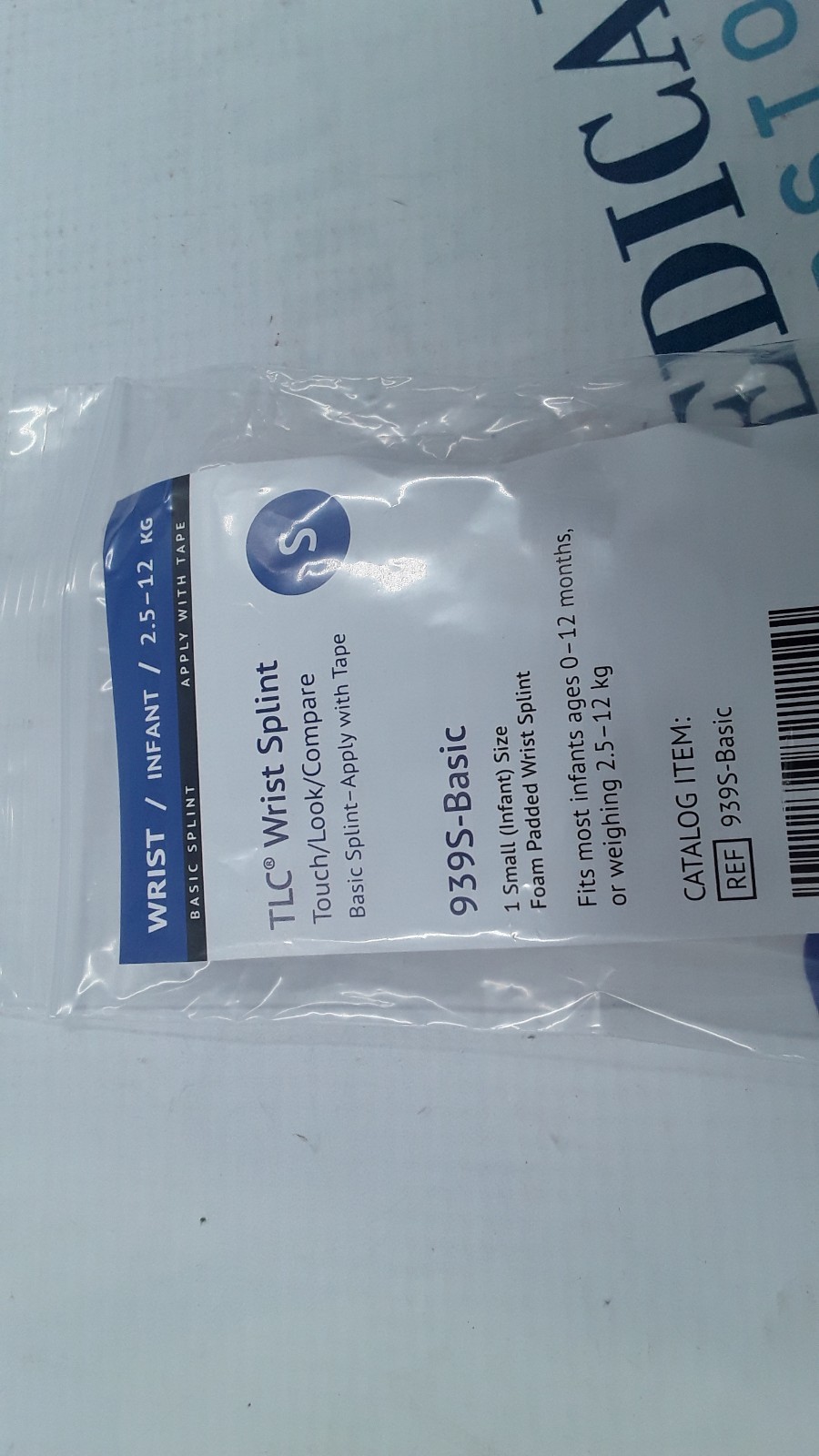 I.V. House TLC Wrist Splint Infant 2.5-12KG S REF 939S-Basic Lot of 9