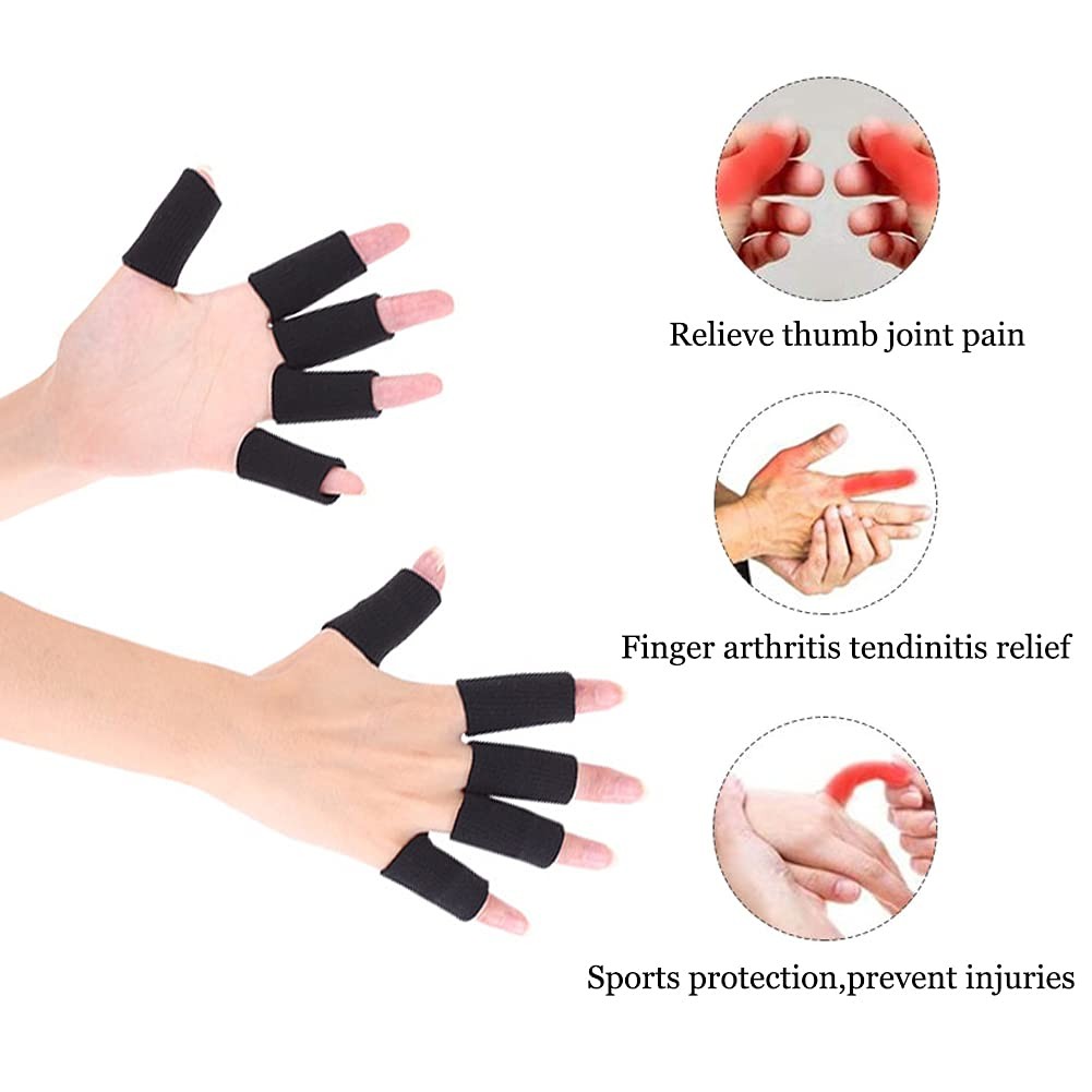 20Pcs Finger Trigger Splint Sleeves Corrector Support Brace Protector Sport USA