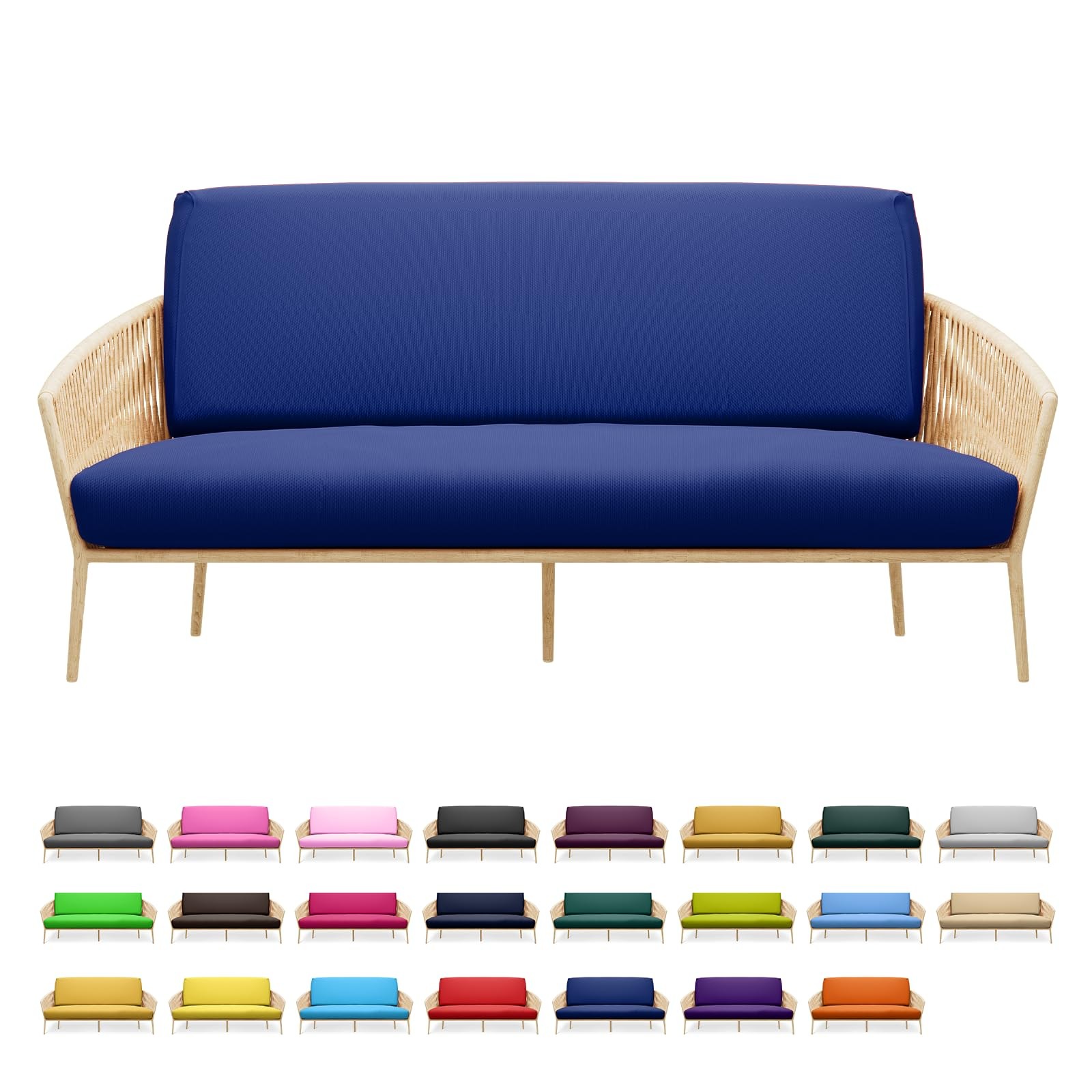 Magshion Futon Cover Sofa Bed Slipcover Couch Twin (39 x 75 in), Royal Blue