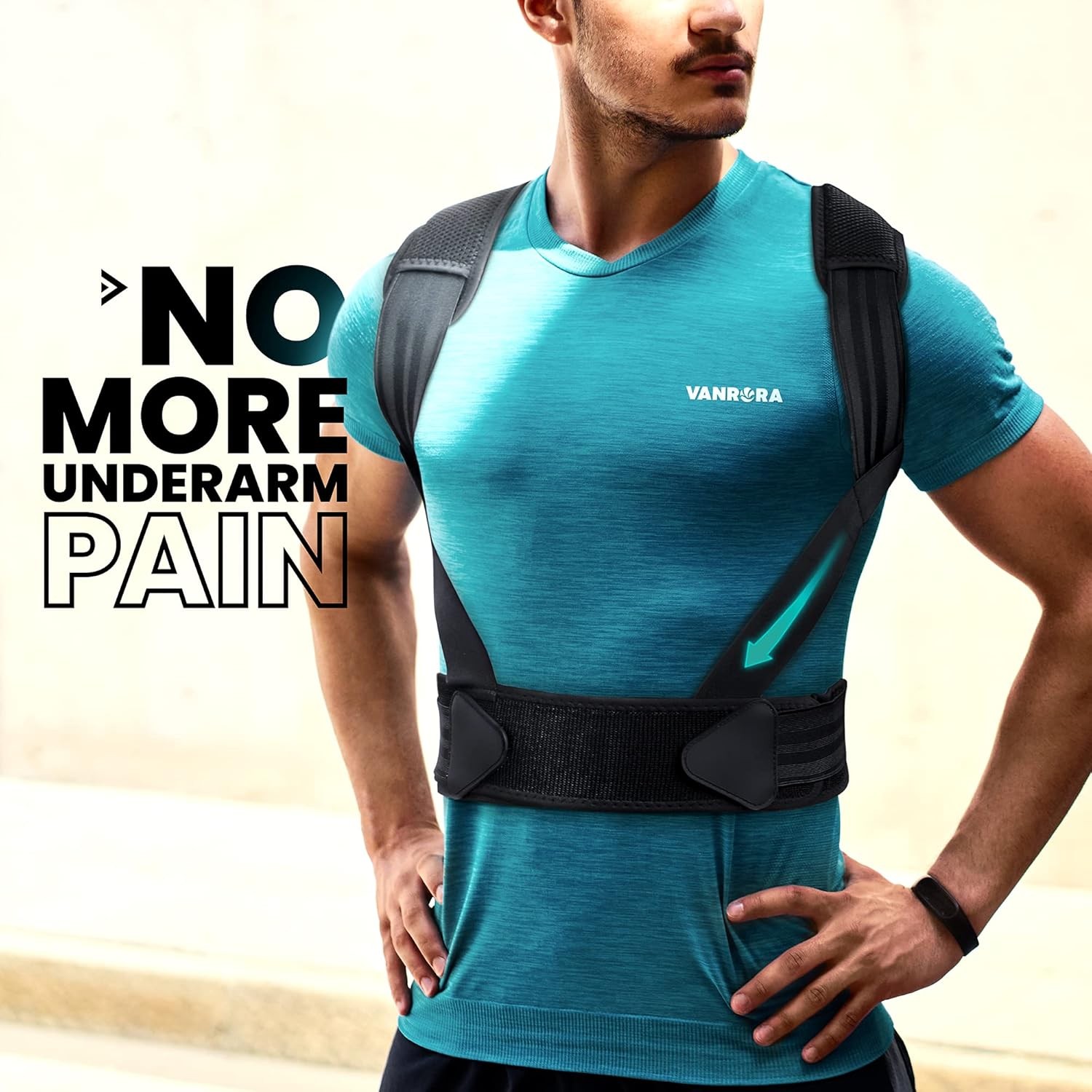 VANRORA Posture Corrector for Women and Men, Back Brace Fully Adjustable Small/M