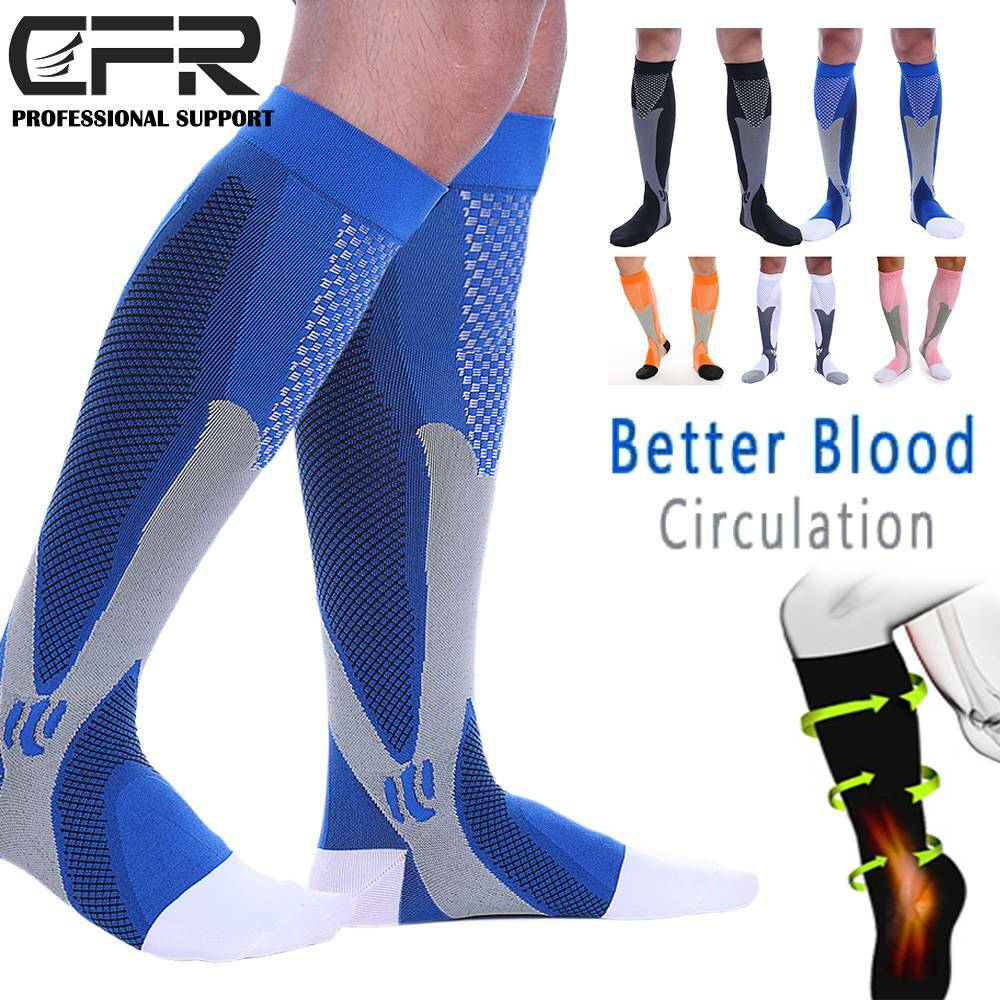 Compression Socks Calf Sleeve Leg Support Brace 15-20mmHg Men Women Football CFR