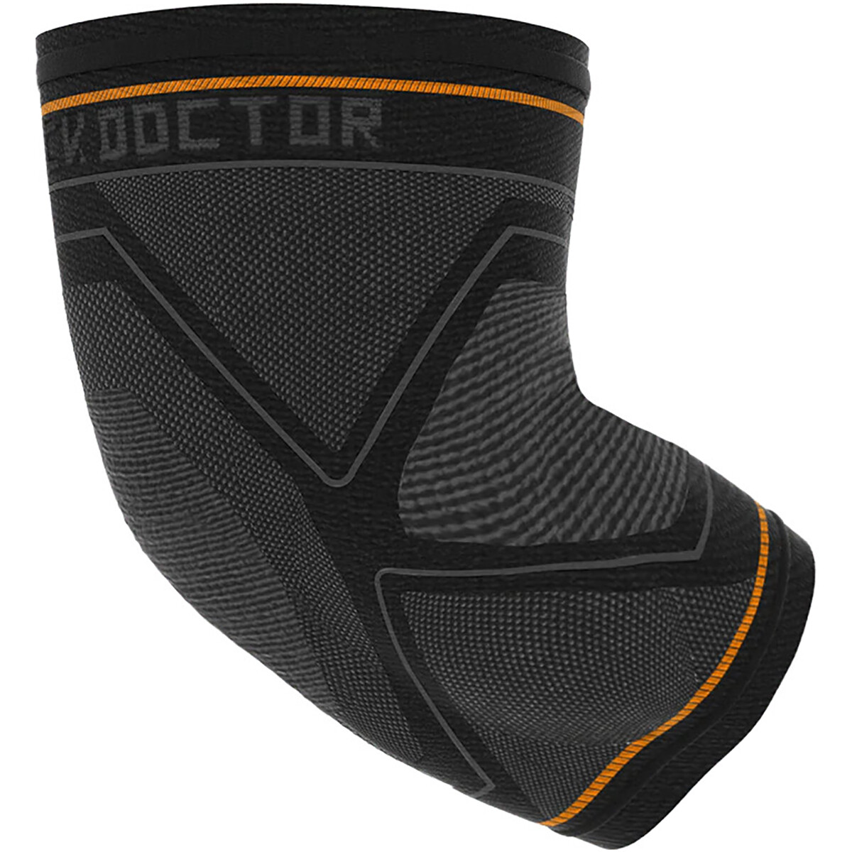 Shock Doctor Compression Knit Elbow Sleeve w/ Gel Support – Black/Gray