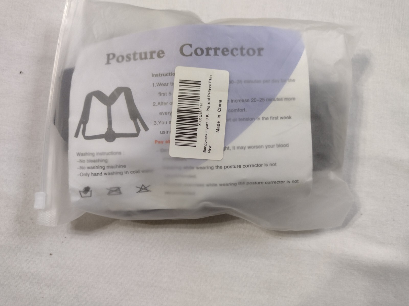 Bangbreak Figure 8 Clavicle Posture Support Brace Corrector for Upper Back NIP