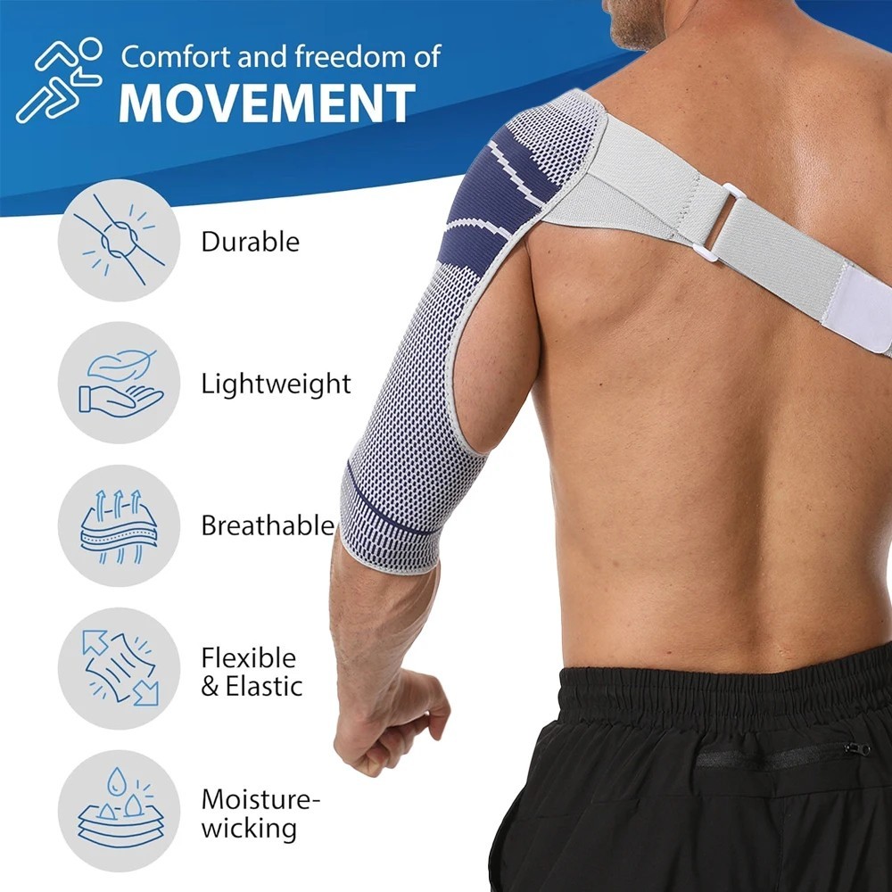 1pcs Shoulder Stability Brace Compression Sleeve for Rotator Cuff Support Injury