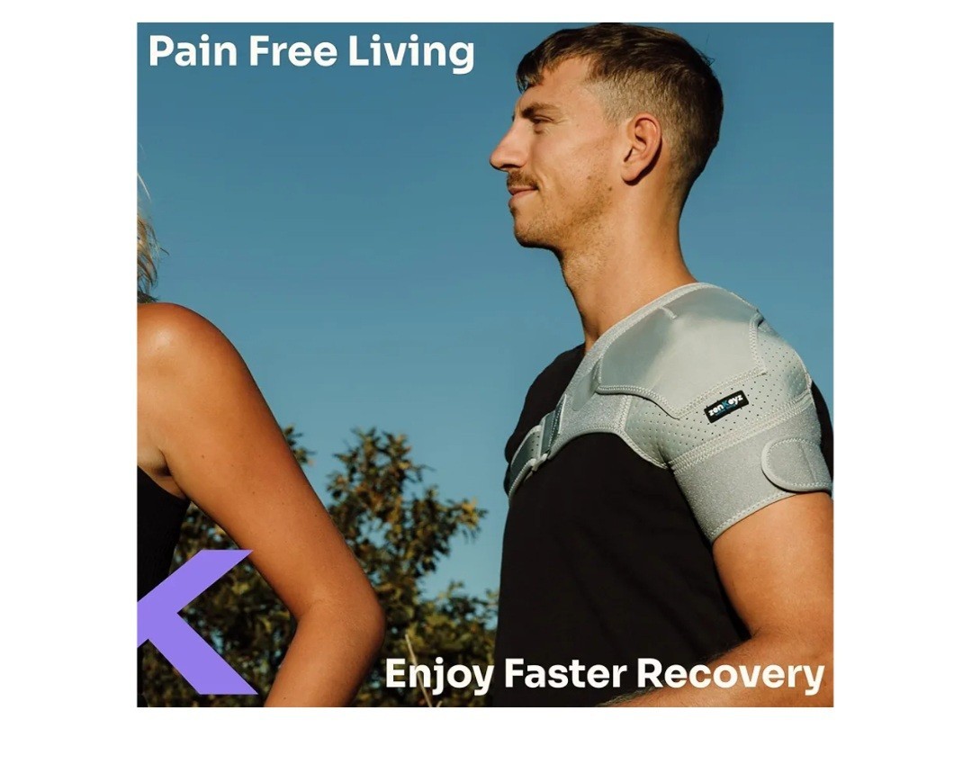 ZENKEYZ Shoulder Brace Compression & Support Unisex Black 2xL New