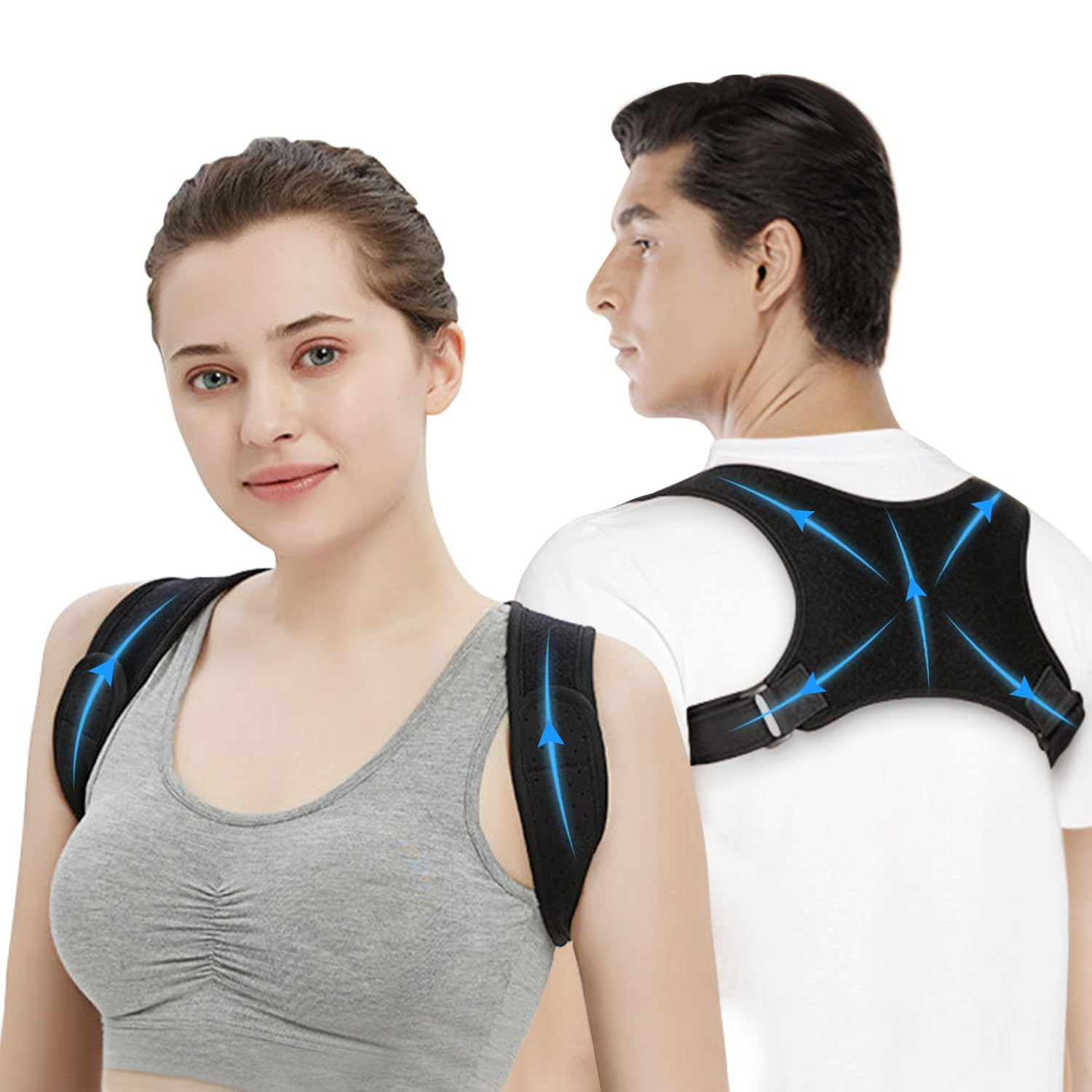 Adjustable Posture Corrector Women & Men Back Support Brace Upper Spine Neck