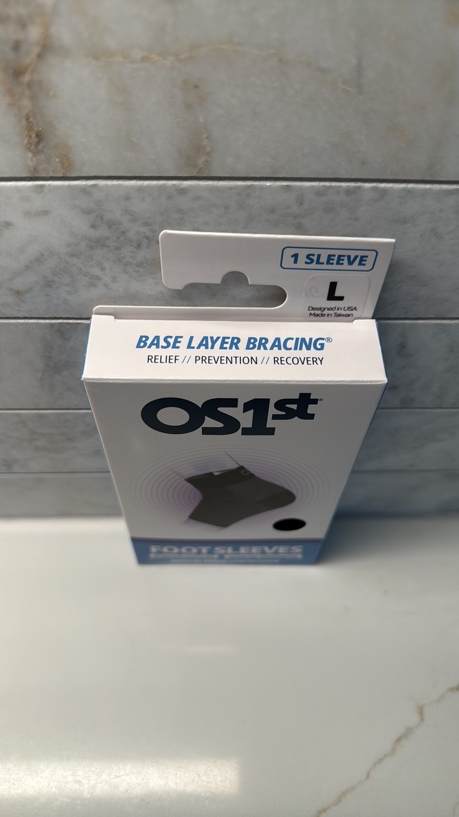 OS1st Compression Foot Sleeve,Size Large Plantar Fasciitis & Achilles Tendonitis