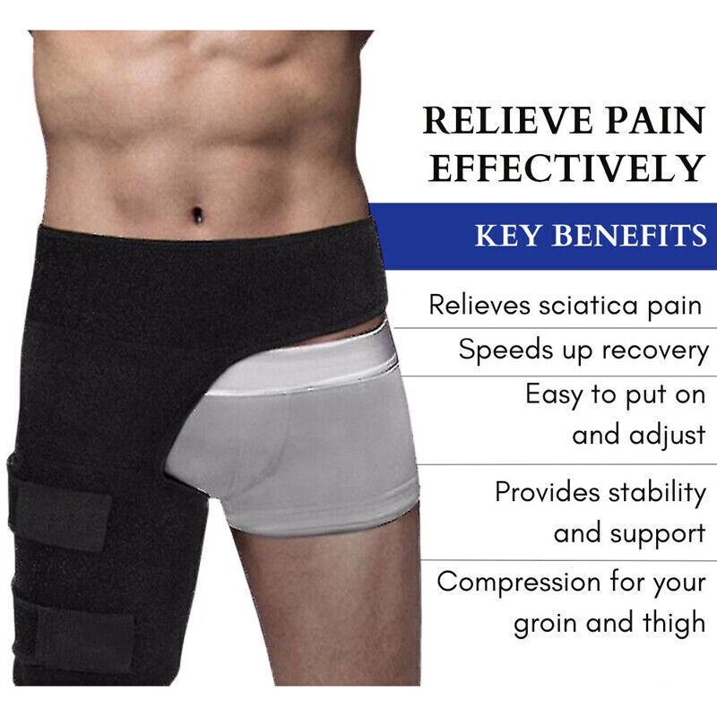 Compression Strap Hip Brace Sciatica Groin Pain Relief Thigh Support Wrap Unisex