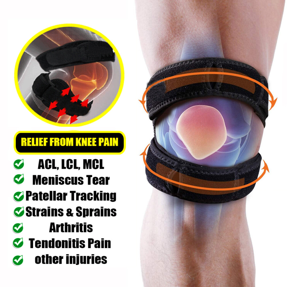 Knee Strap Brace Support Patella Stabilizer Sports Squats Arthritis Pain Relief