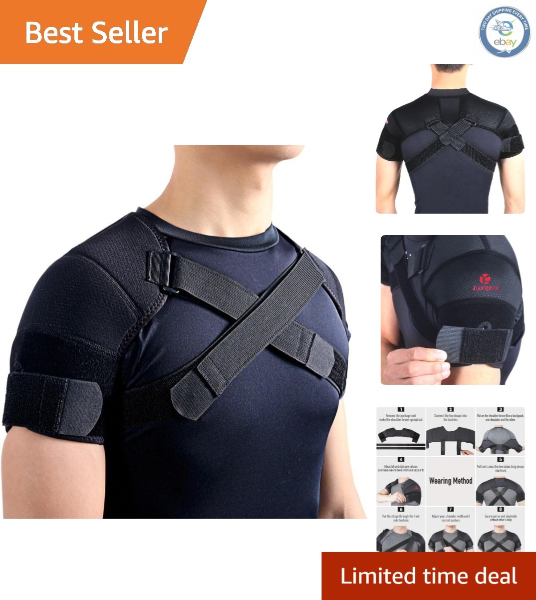 Lightweight Adjustable Shoulder Protector for Sports – Ideal for Rotator Cuff