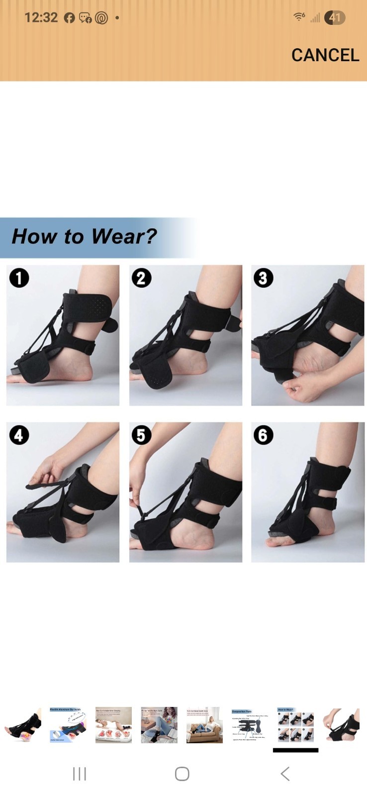 (37)2026 Upgrade Plantar Fasciitis Night Splint for Men Women, Adjustable…