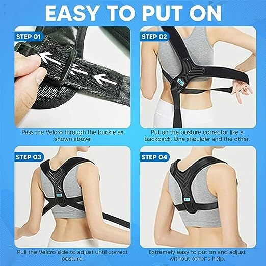 FADD Posture Corrector Adjustable Upper Lower Back Invisible Under Clothing