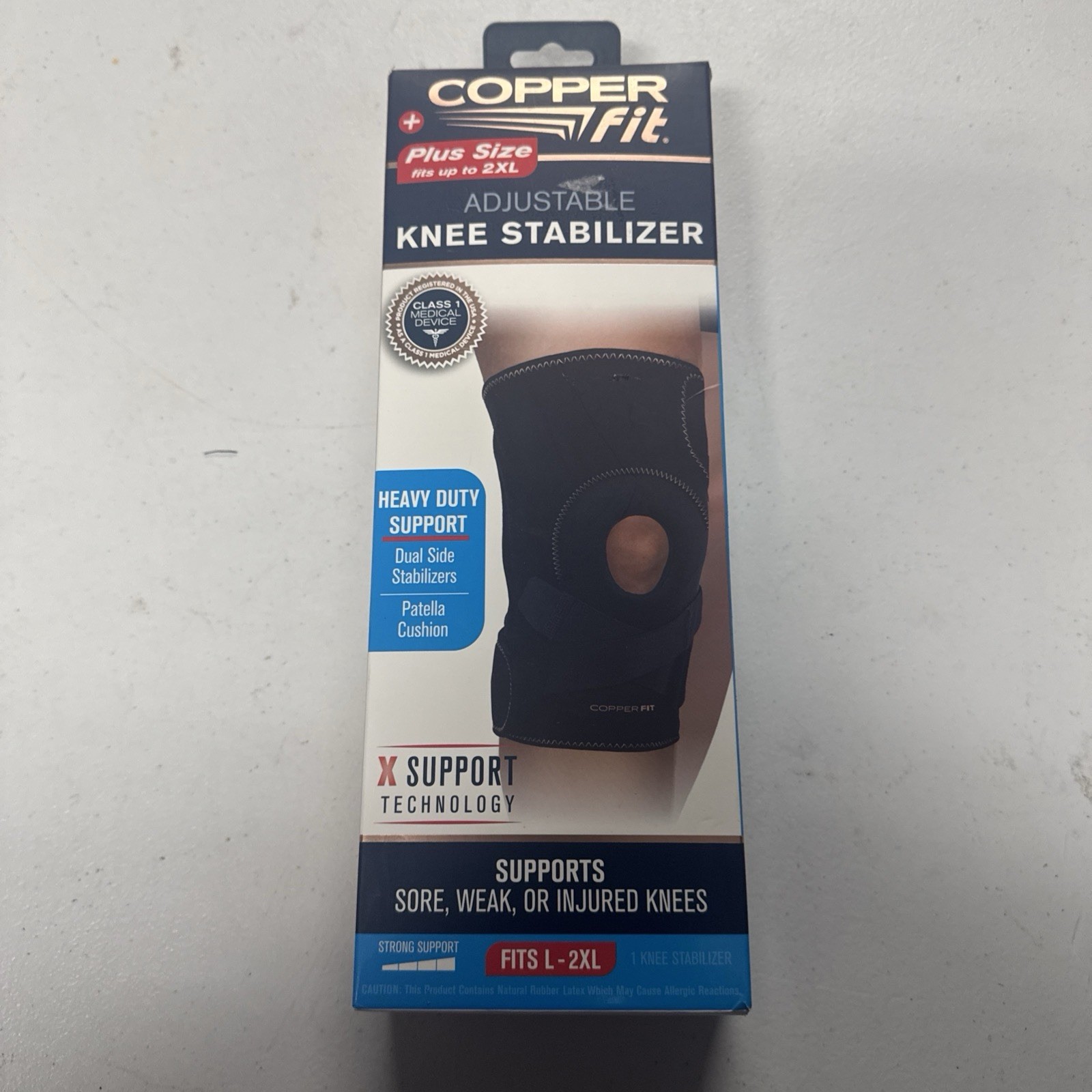 Copper Fit Adjustable Knee Stabilizer Heavy Duty Support – L/2XL Open Box