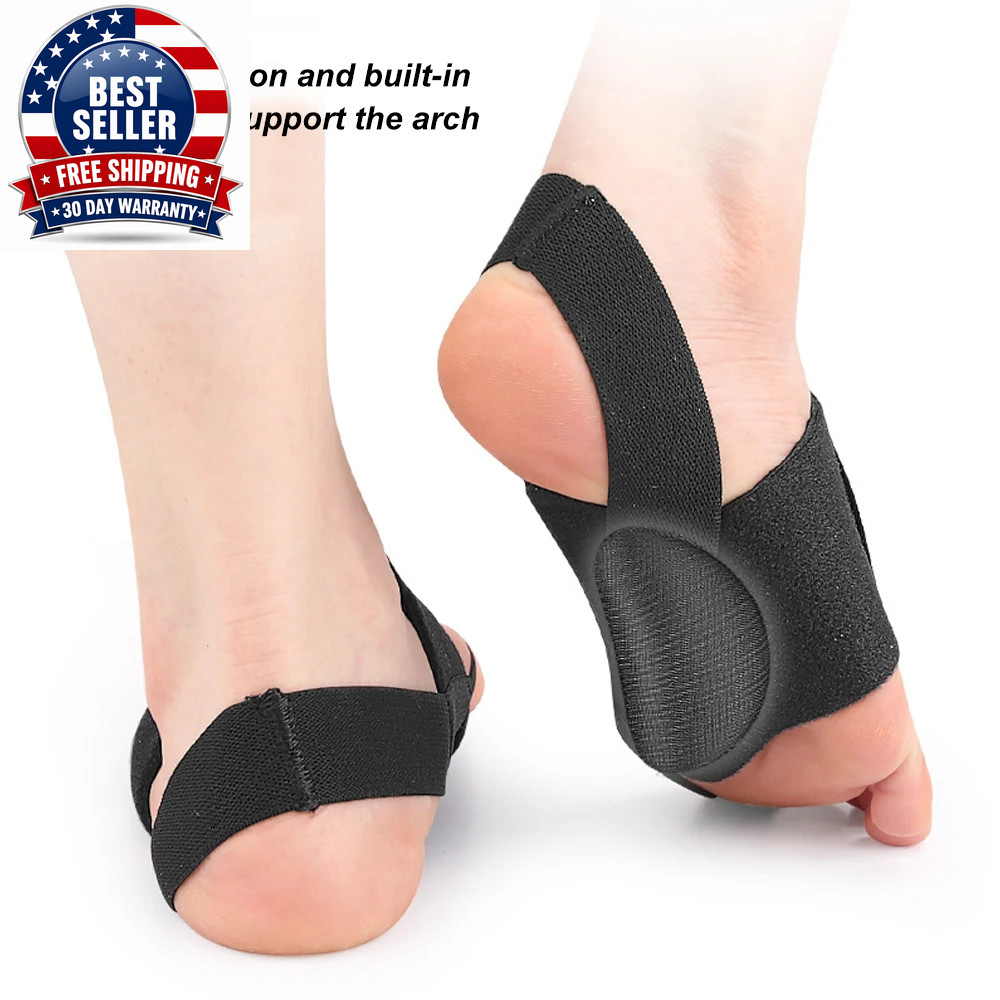 Adjustable Arch Support Braces for Plantar Fasciitis Relief, Non-Slip Arch Suppo