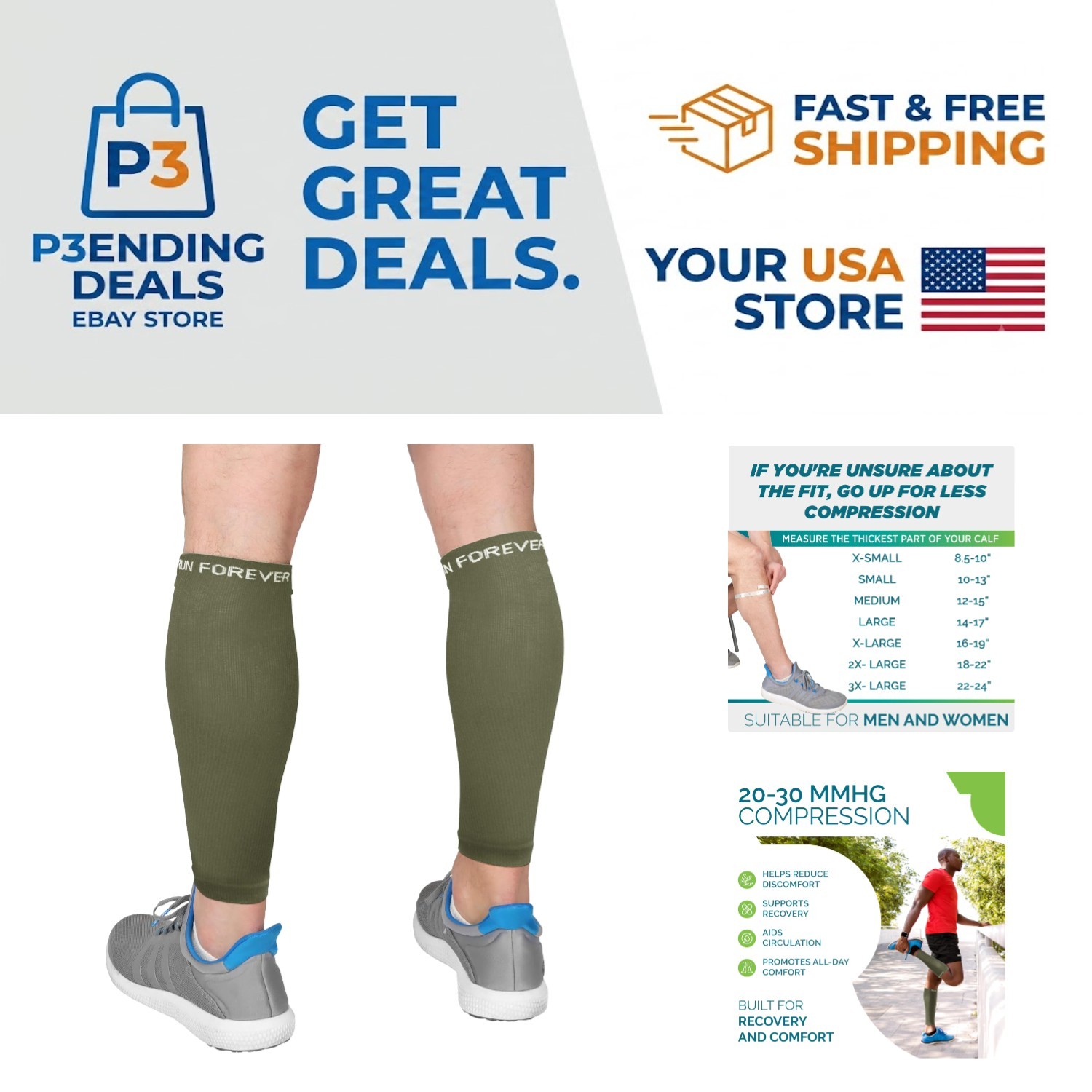 Calf Compression Sleeve – Effective Support for Varicose Veins & Muscle Fatigue