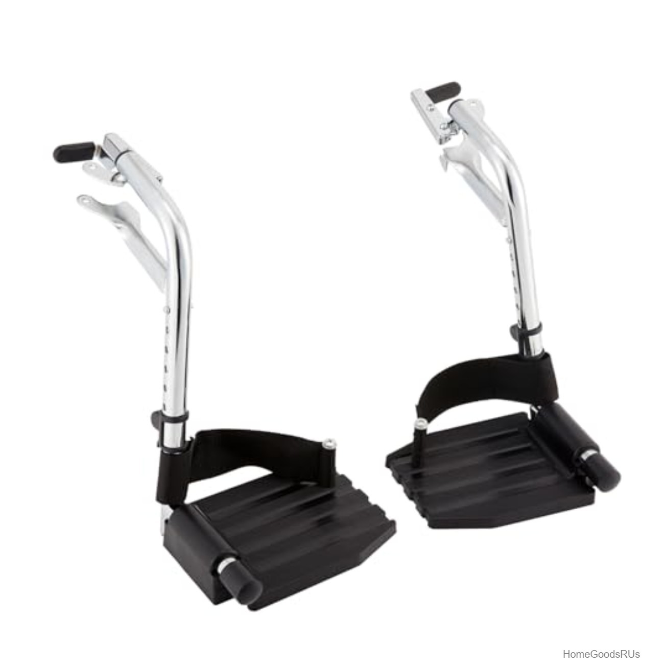 Wheelchair Legrest Swing-Away Adjustable Footrest Length Heel Loops Composite