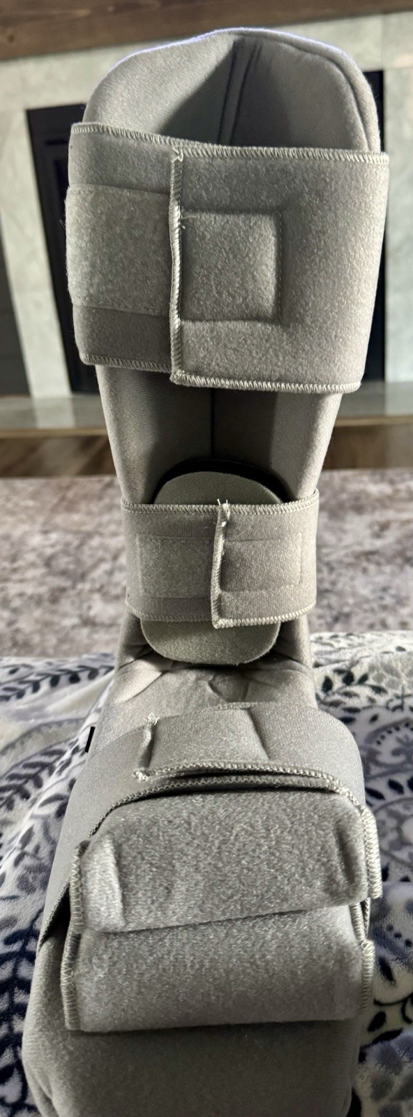 Vive Soft Night Splint Plantar Fasciitis Foot Brace Large Gray Adjustable