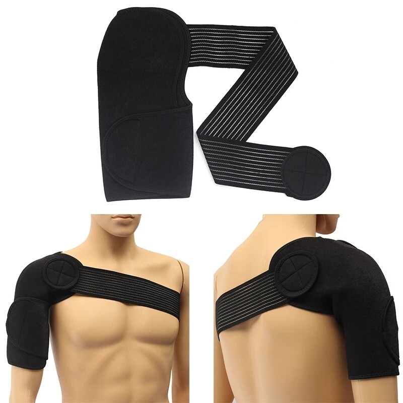 Ajustable Shoulder Brace Support Belt Band Dislocation Neoprene Pain Relief Men
