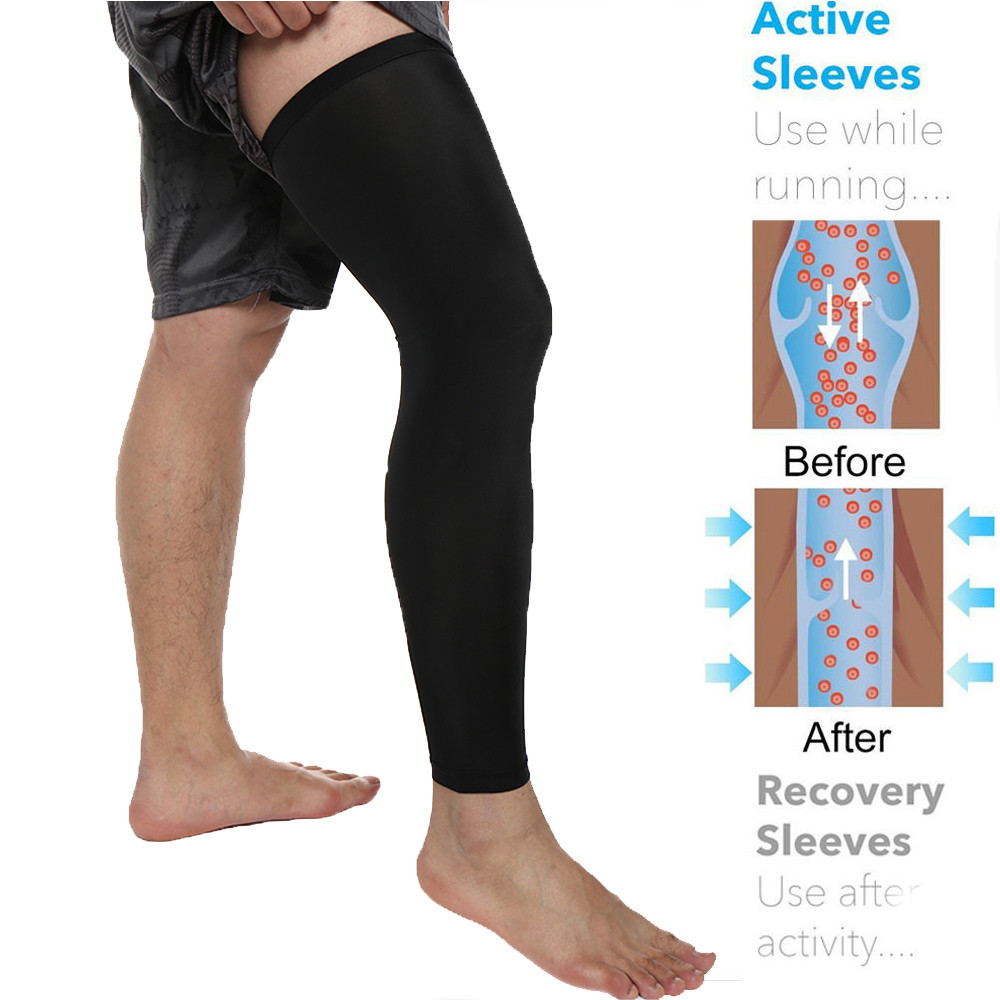 Copper Infused Leg Brace Knee High Compression Sleeve Socks Support Pain Relief