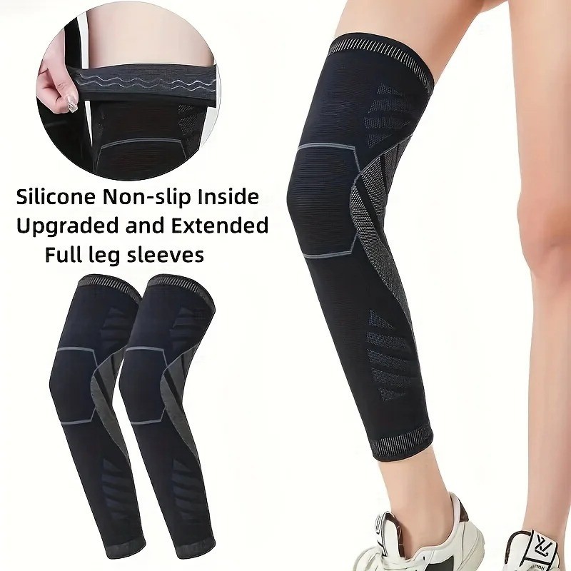 Leg Support Brace With Strap Thigh High Compression Sleeve Socks Pain Relief US