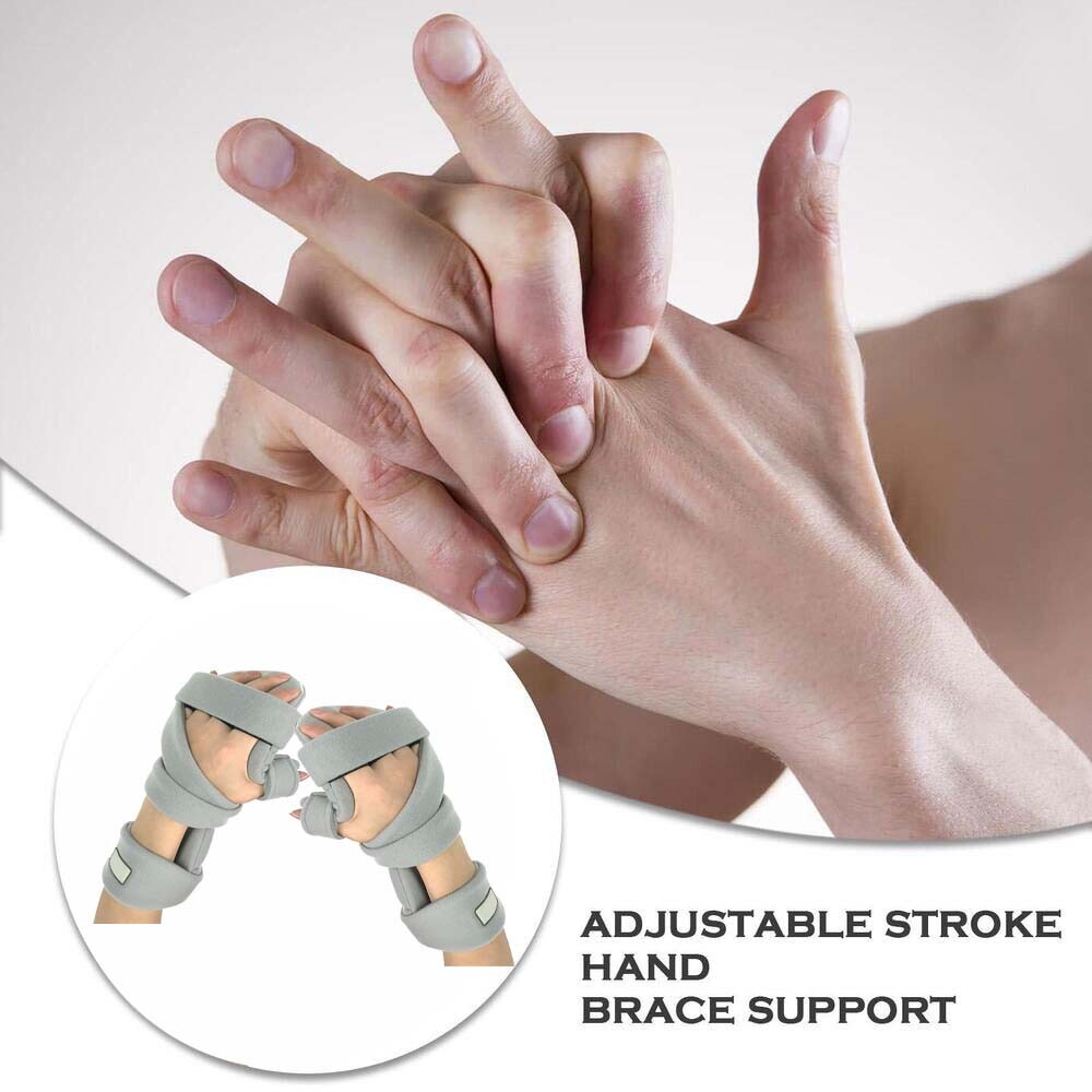 1Pair Adjustable Resting Hand Splint Stroke Hand Splint for Sprain Finger Splint