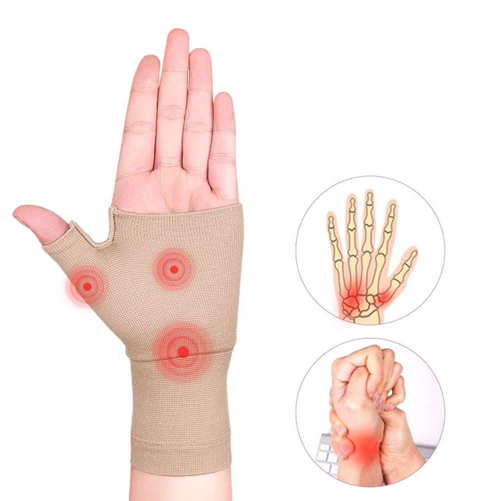 1Pair Compression Wrist Thumb Support Brace Strap Tenosynovitis Arthritis Gloves