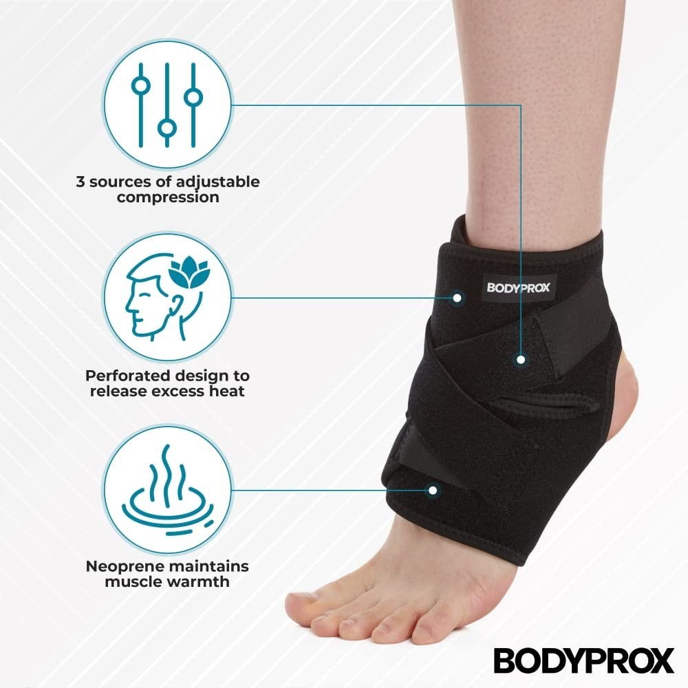 Ankle Support Brace, Breathable Adjustable Wrap, 1 Pack | For Men & Women, Fl…