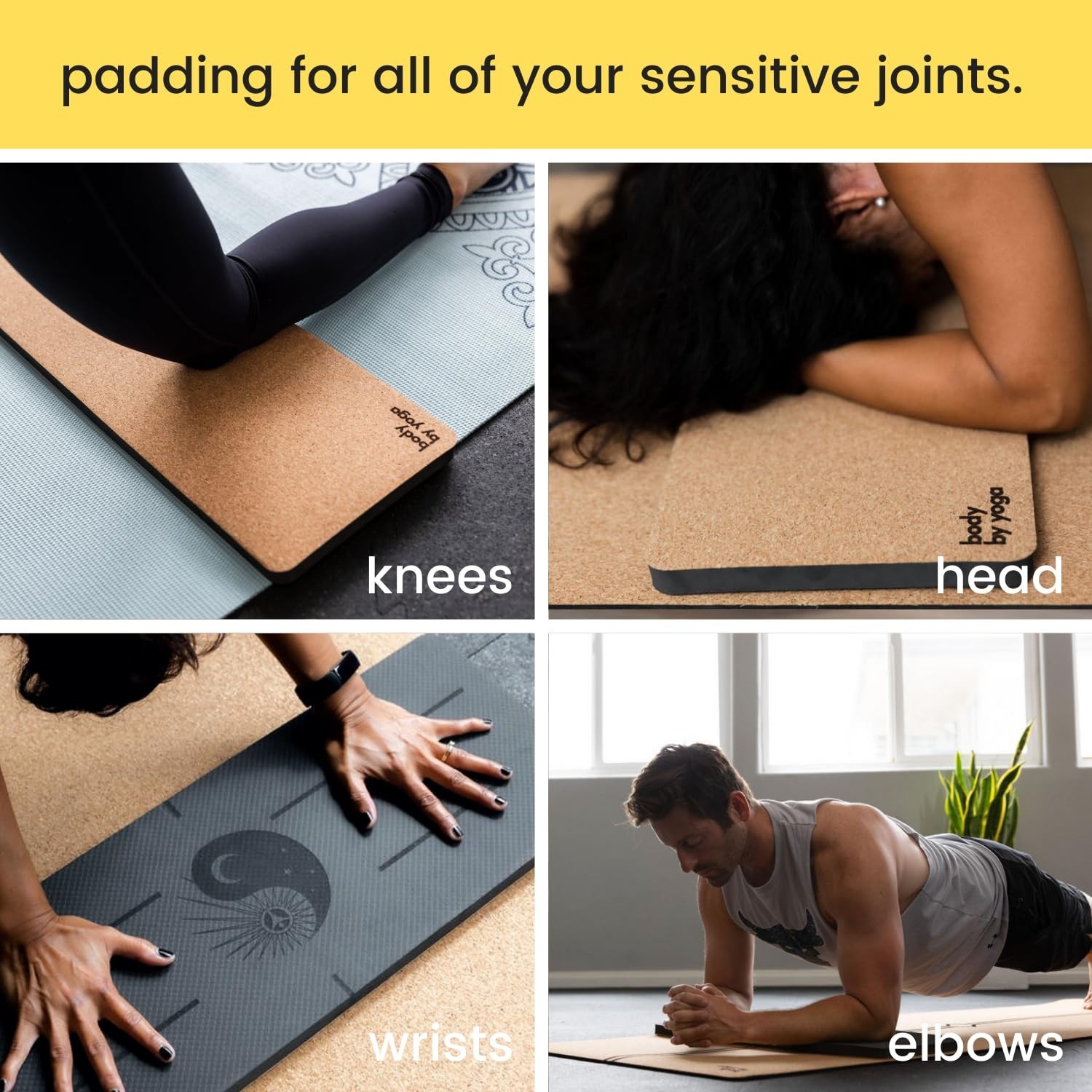 Extra Thick Yoga Knee Pad Cushion – Non-Slip Grip for Knees & Elbows | Ideal for