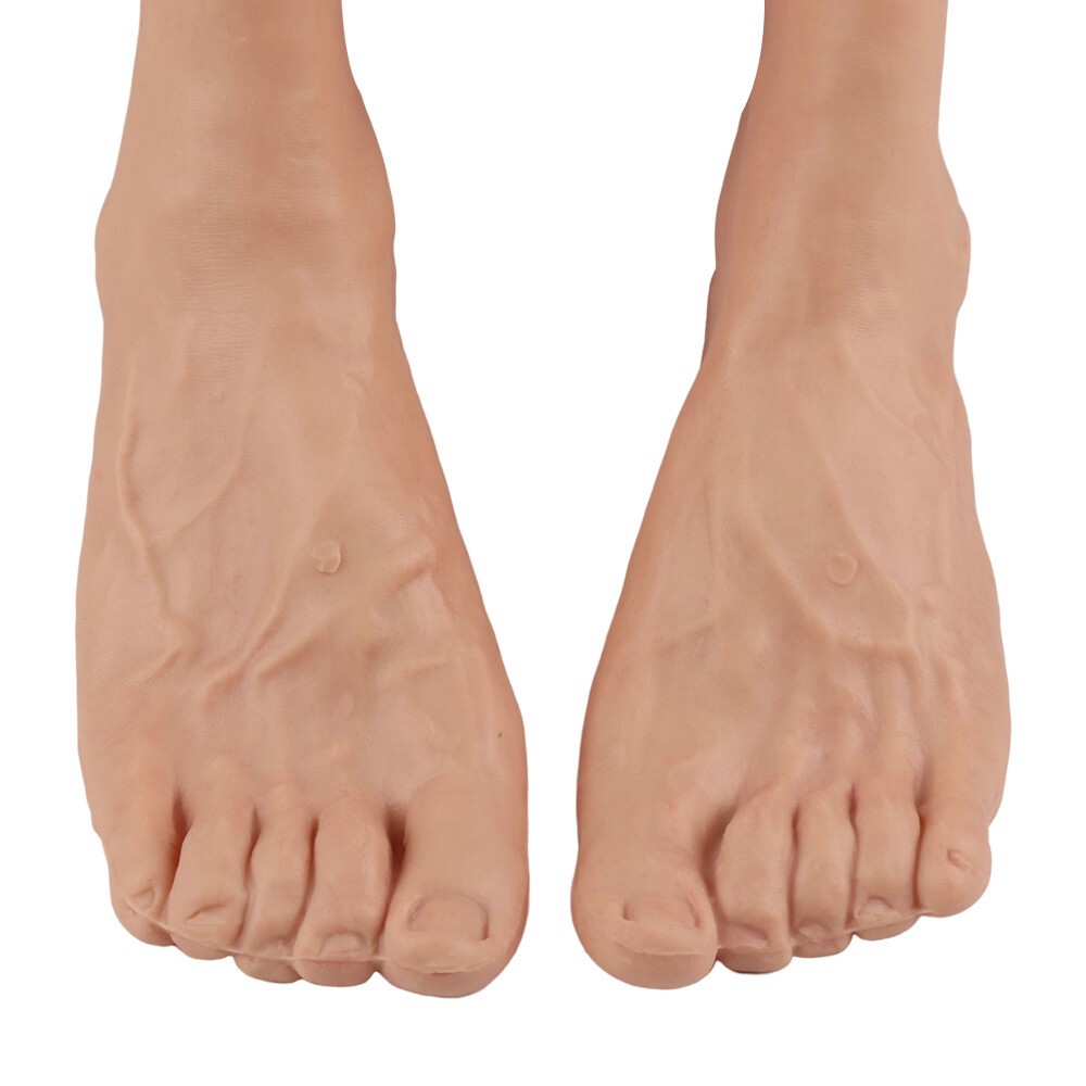 Highly Simulated Skin Silicone Prosthesis Foot Sleeve Leg Cover Scars CD